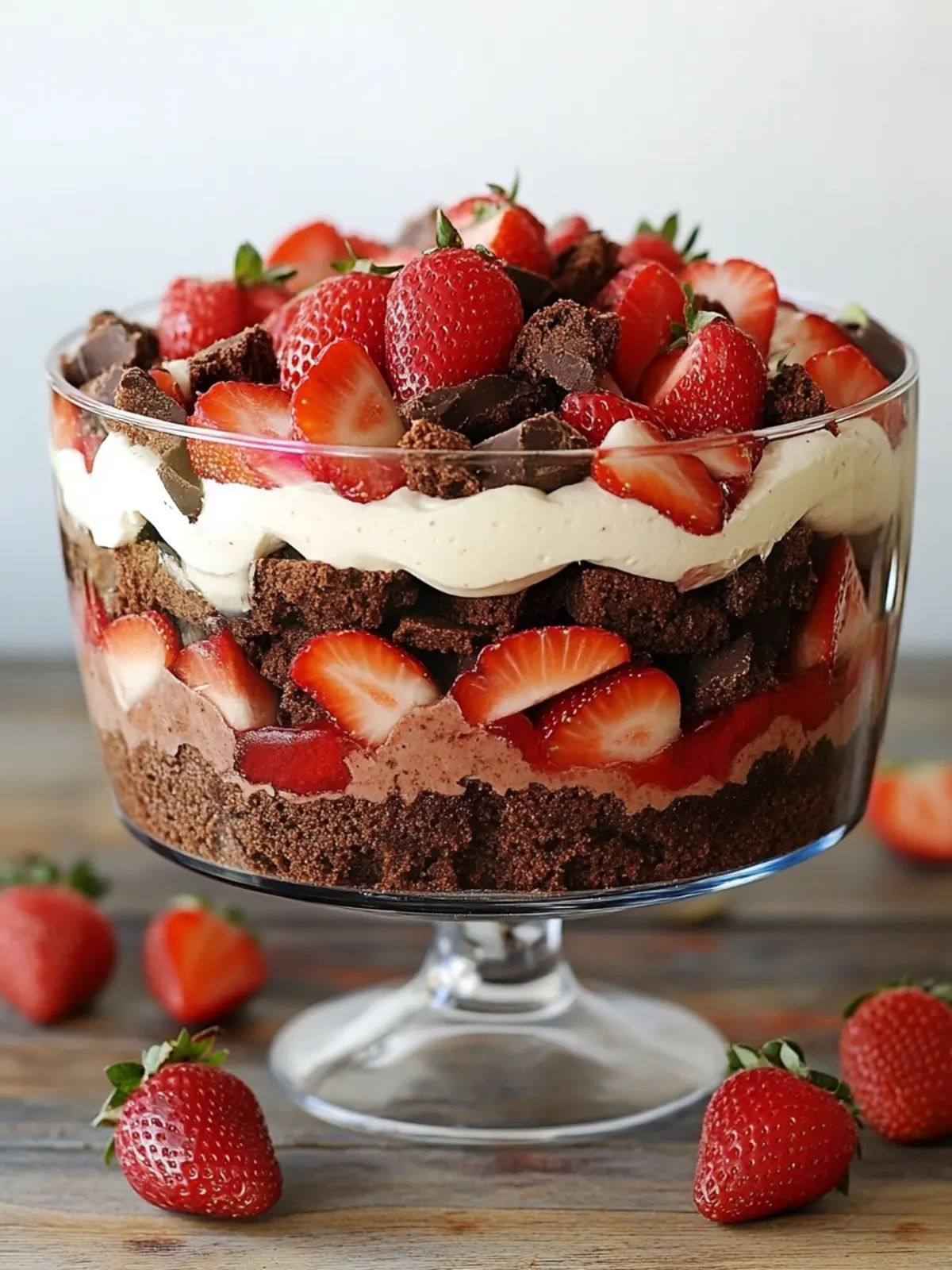 Delicious Strawberry Brownie Trifle Everyone Will Love 3 Strawberry Brownie Trifle