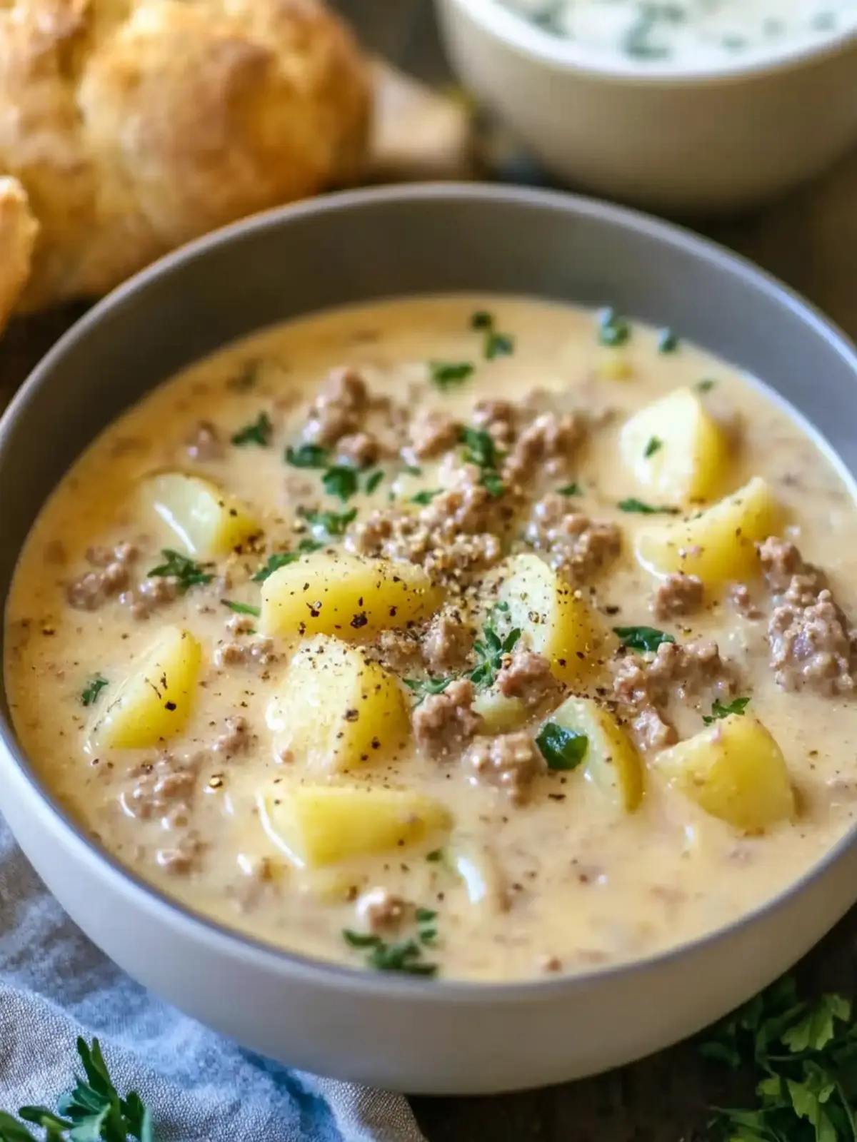 Creamy Hamburger Potato Soup to Warm Your Soul 4 Creamy Hamburger Potato Soup