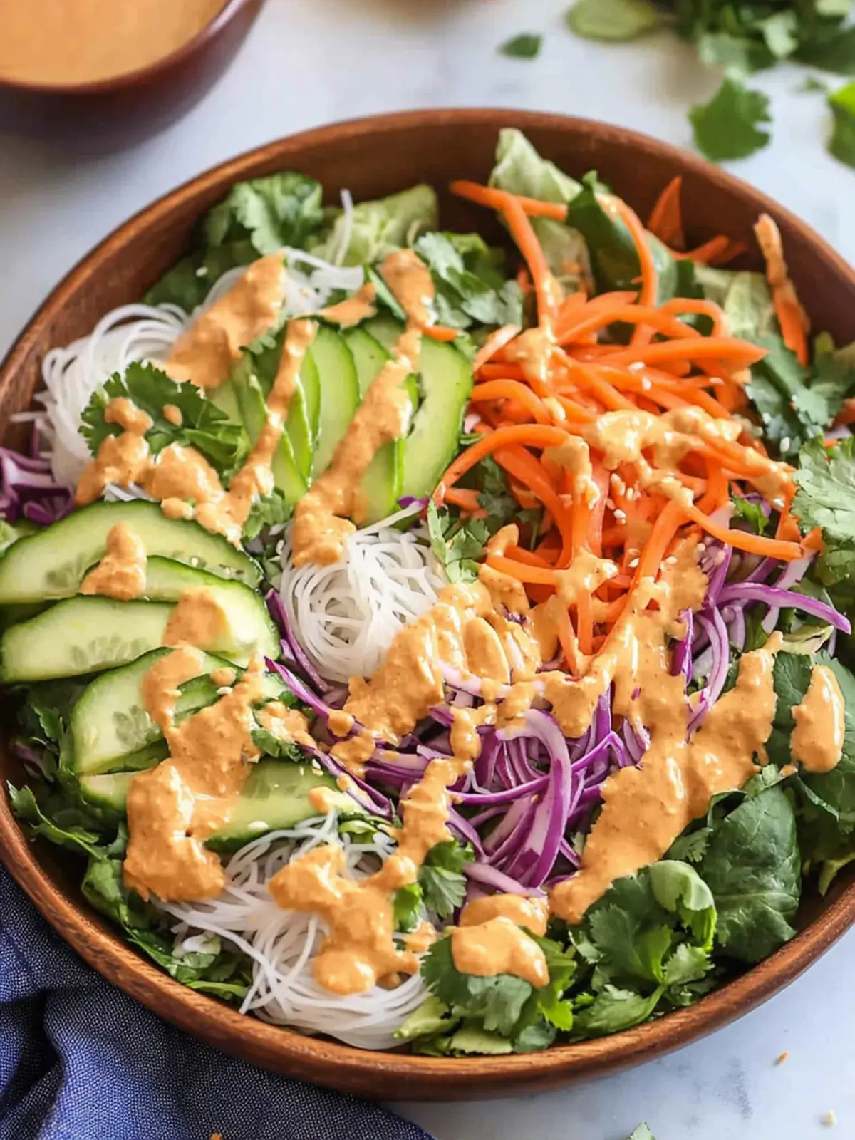 Spring Roll Salad with Peanut Sauce for Fresh Flavor Bliss 3 Spring Roll Salad with Peanut Sauce