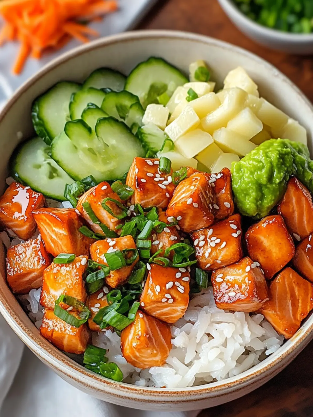 Savory Salmon Teriyaki Bowl: Quick & Tasty Dinner Delight 3 Salmon Teriyaki Bowl