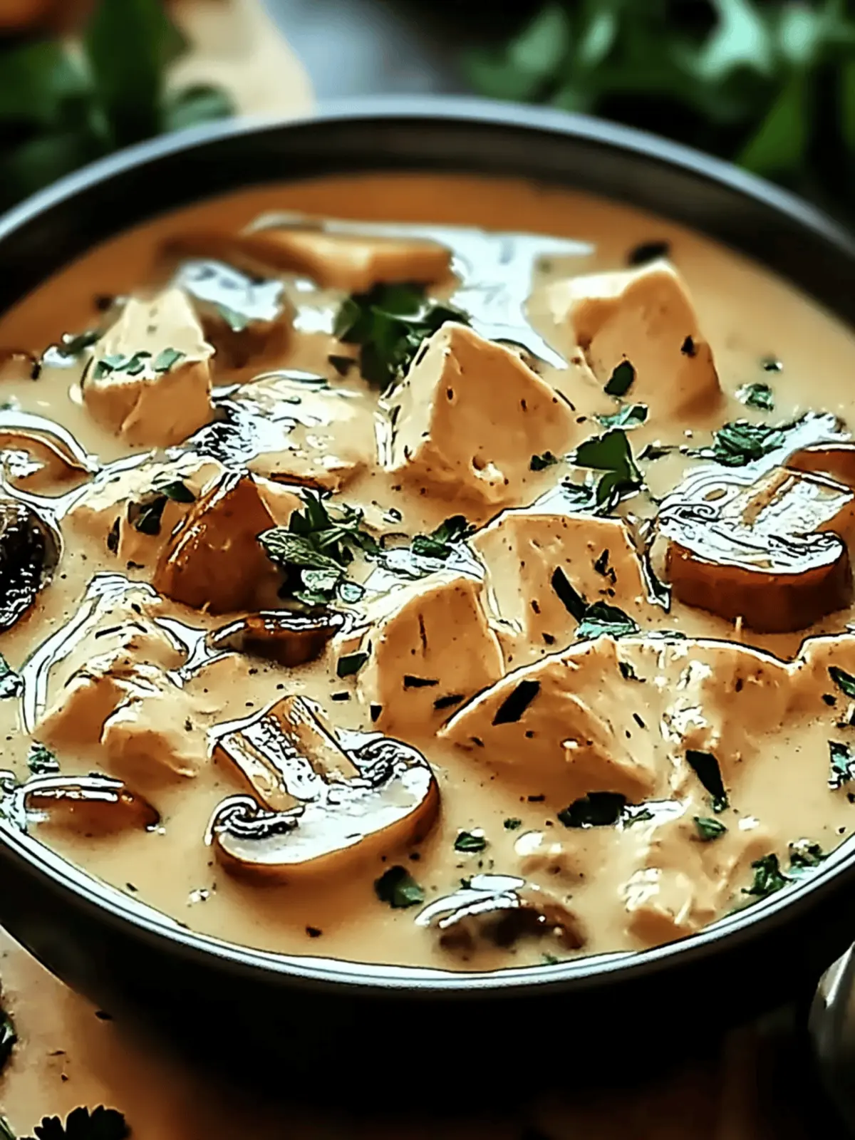 Creamy Rotisserie Chicken Mushroom Soup That's Pure Comfort 2 Creamy Rotisserie Chicken Mushroom Soup