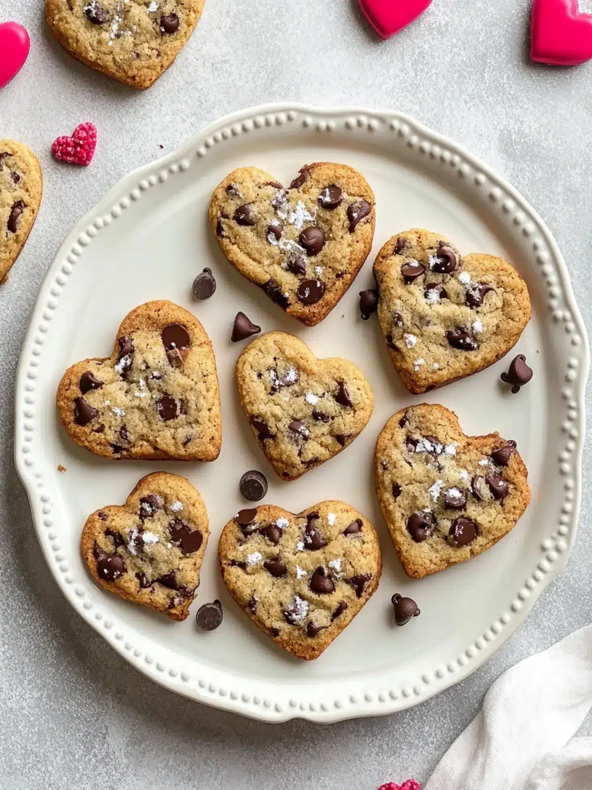Heart Shaped Chocolate Chip Cookies for Sweet Moments 3 Heart Shaped Chocolate Chip Cookies