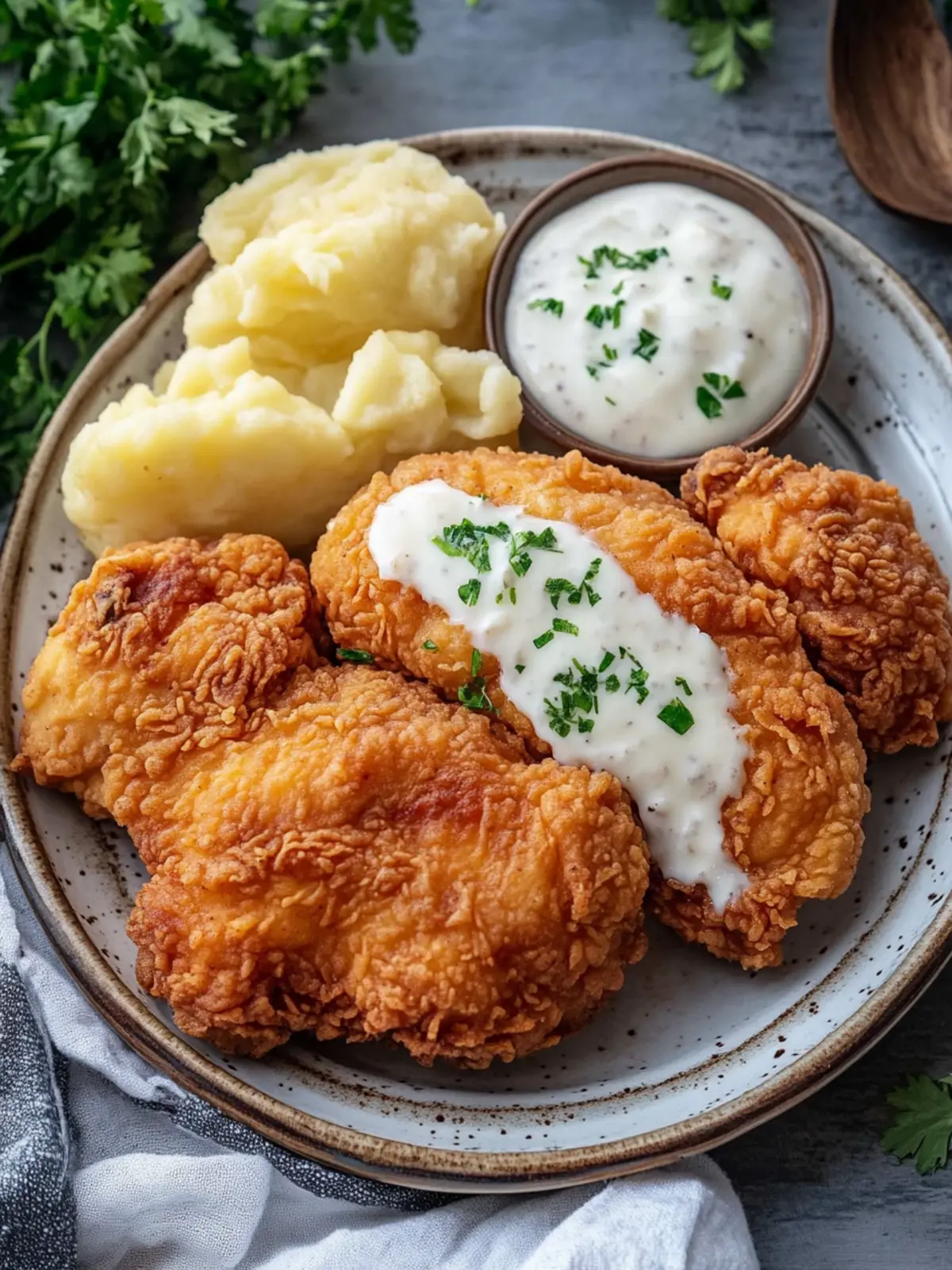 Crispy Chicken Fried Chicken with Homemade Gravy Bliss 3 Chicken Fried Chicken