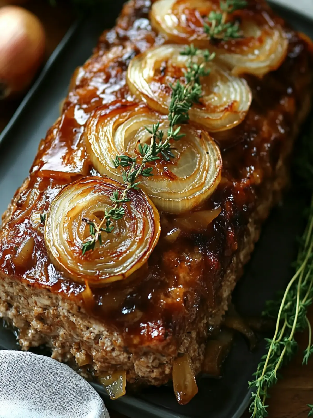 Classic French Onion Meatloaf with Cheesy Comfort Twist 2 Classic French Onion Meatloaf