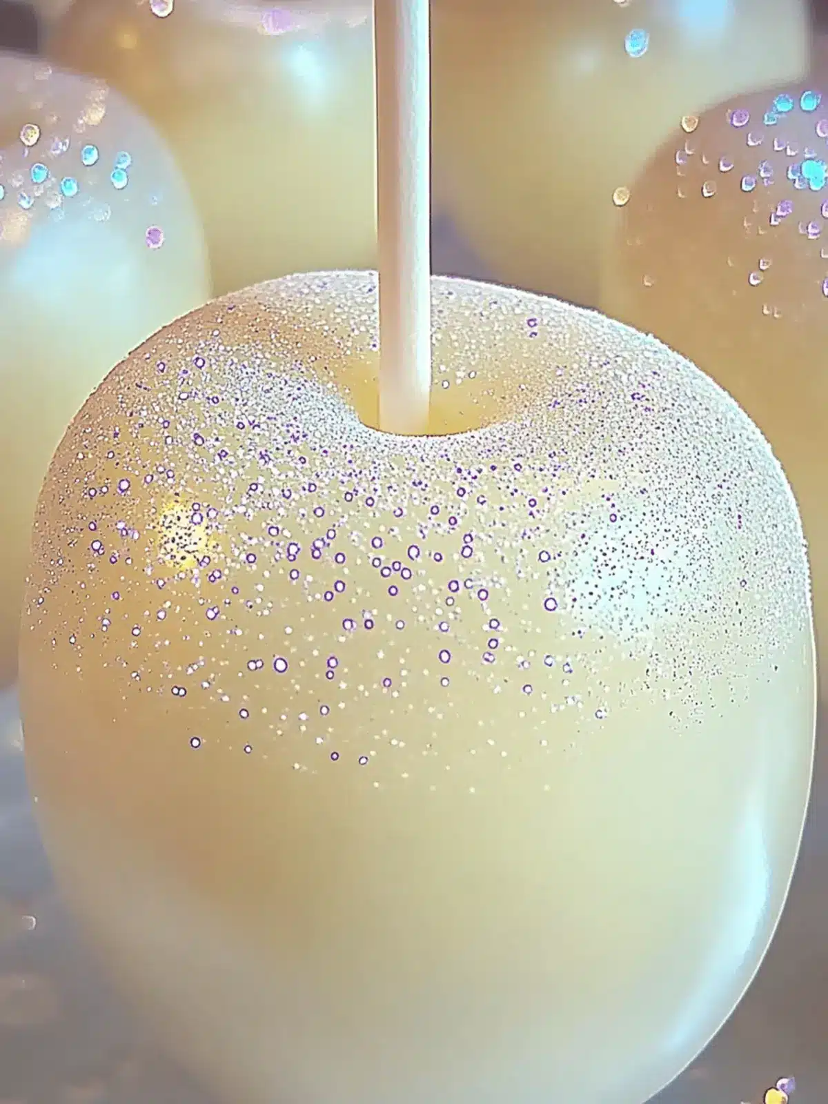 Irresistible White Sparkle Candy Apples for Unforgettable Events 3 White Sparkle Candy Apples