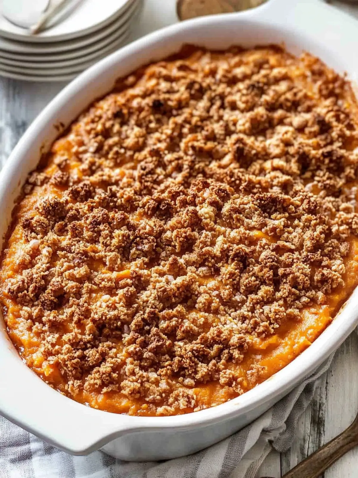 Irresistible Sweet Potato Casserole with Crunchy Streusel Topping 2 Sweet Potato Casserole