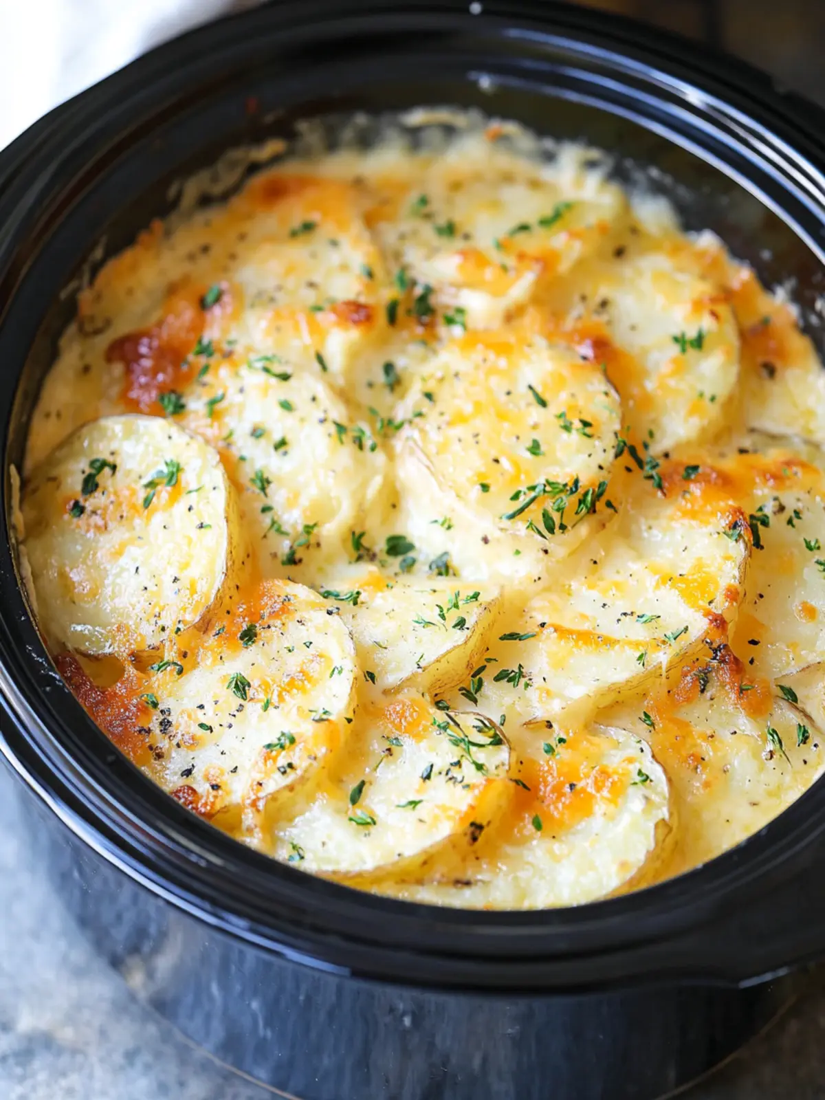 Irresistible Slow Cooker Cheesy Scalloped Potatoes Bliss 2 Slow Cooker Cheesy Scalloped Potatoes