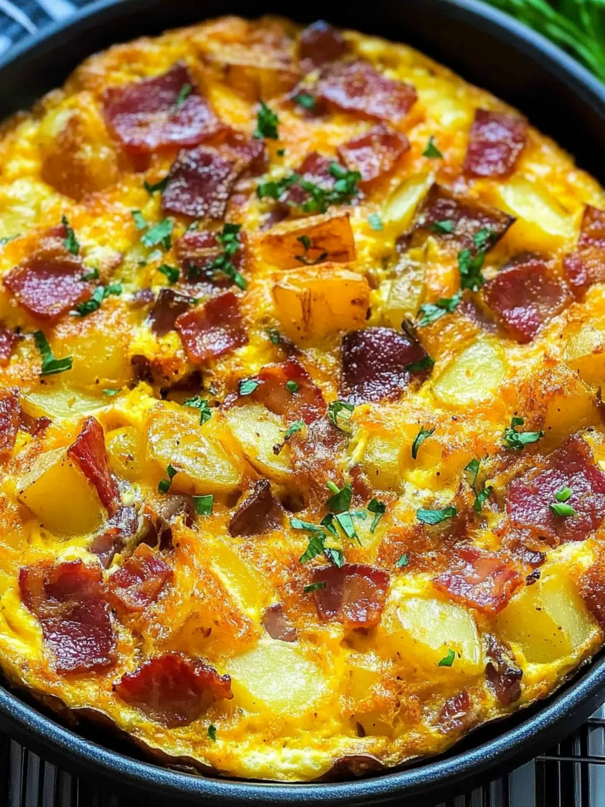 Delicious Bacon Potato and Cheddar Frittata for Brunch Lovers 3 Bacon Potato and Cheddar Frittata