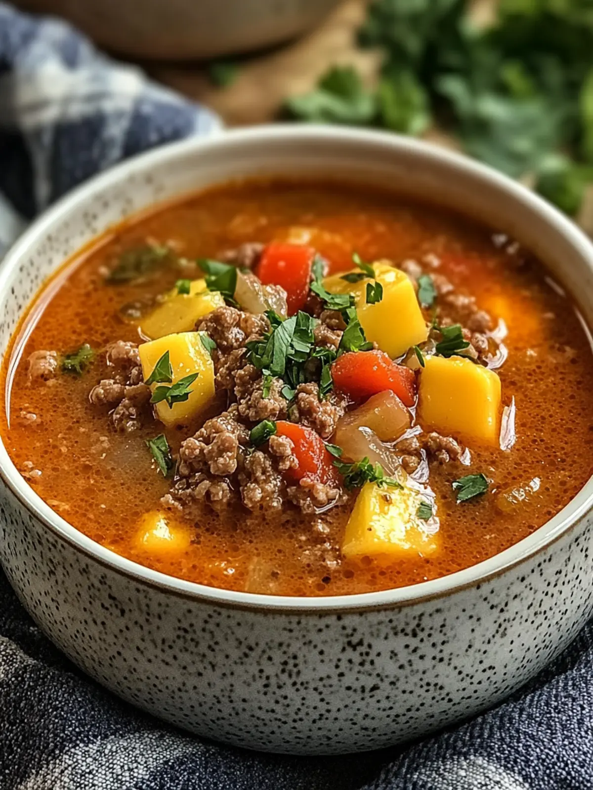 Hearty Cheesy Ground Beef Soup for Cozy Nights In 2 Hearty Cheesy Ground Beef Soup