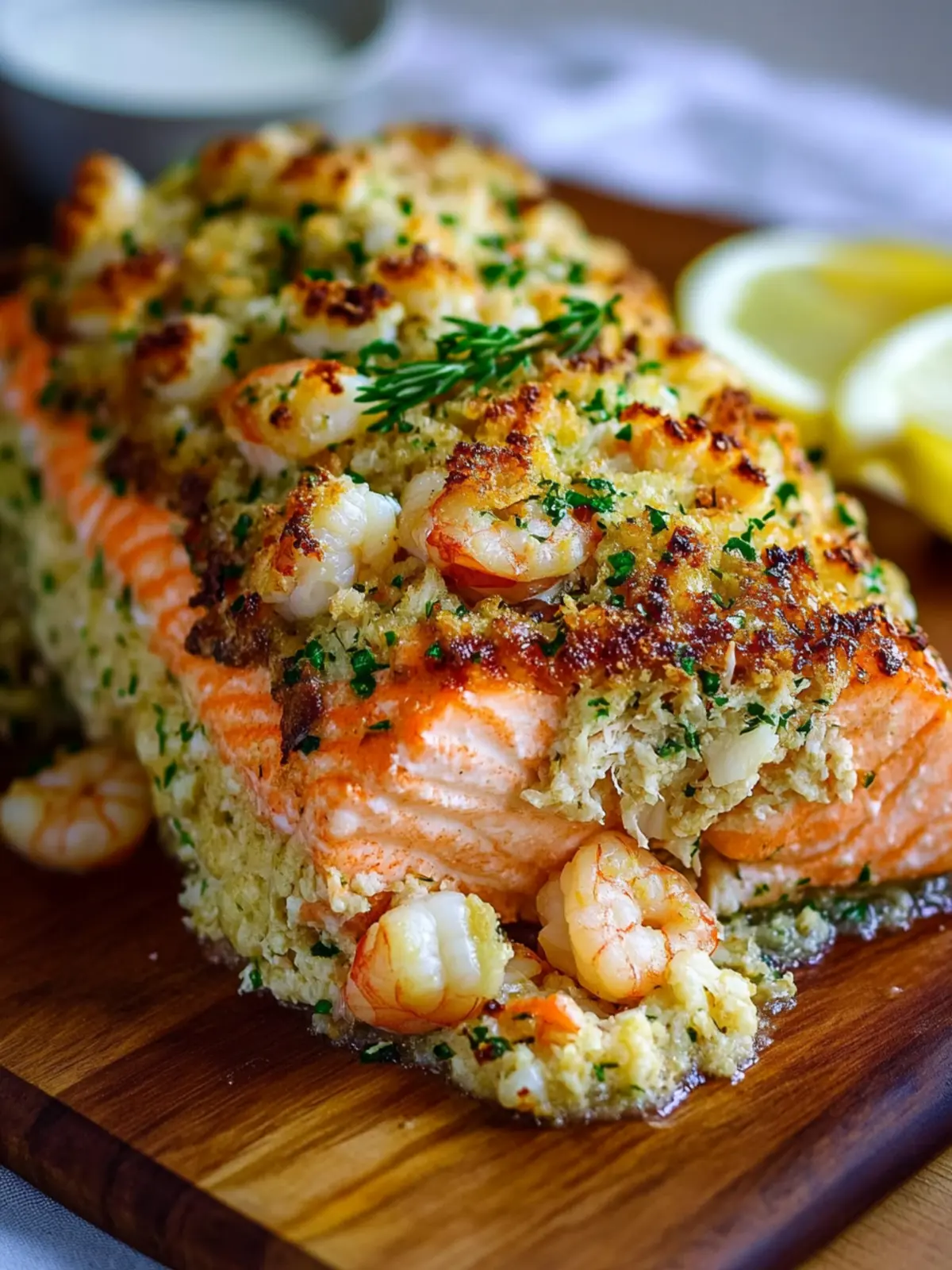 Crab and Shrimp Stuffed Salmon: A Flavorful Dinner Delight 3 Crab and Shrimp Stuffed Salmon