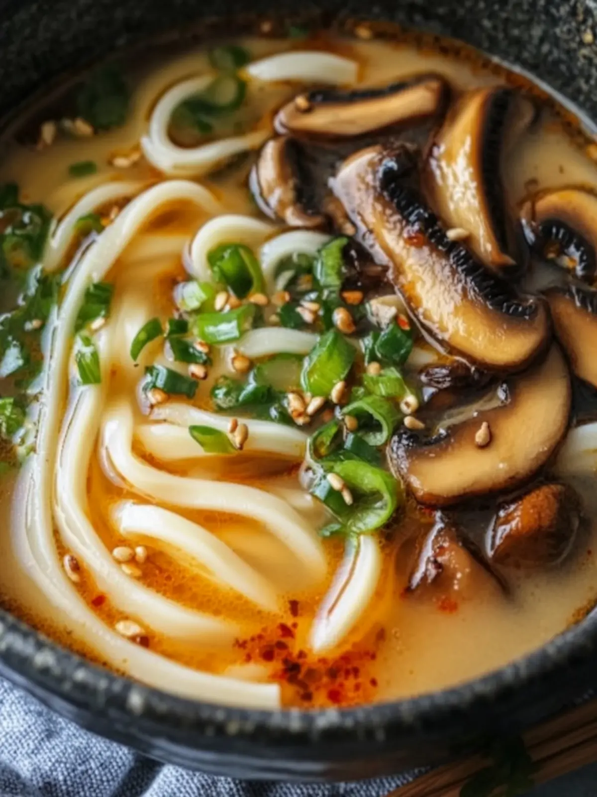 Miso Udon Noodle Soup with Teriyaki Mushrooms To Warm Your Soul 3 Miso Udon Noodle Soup with Teriyaki Mushrooms