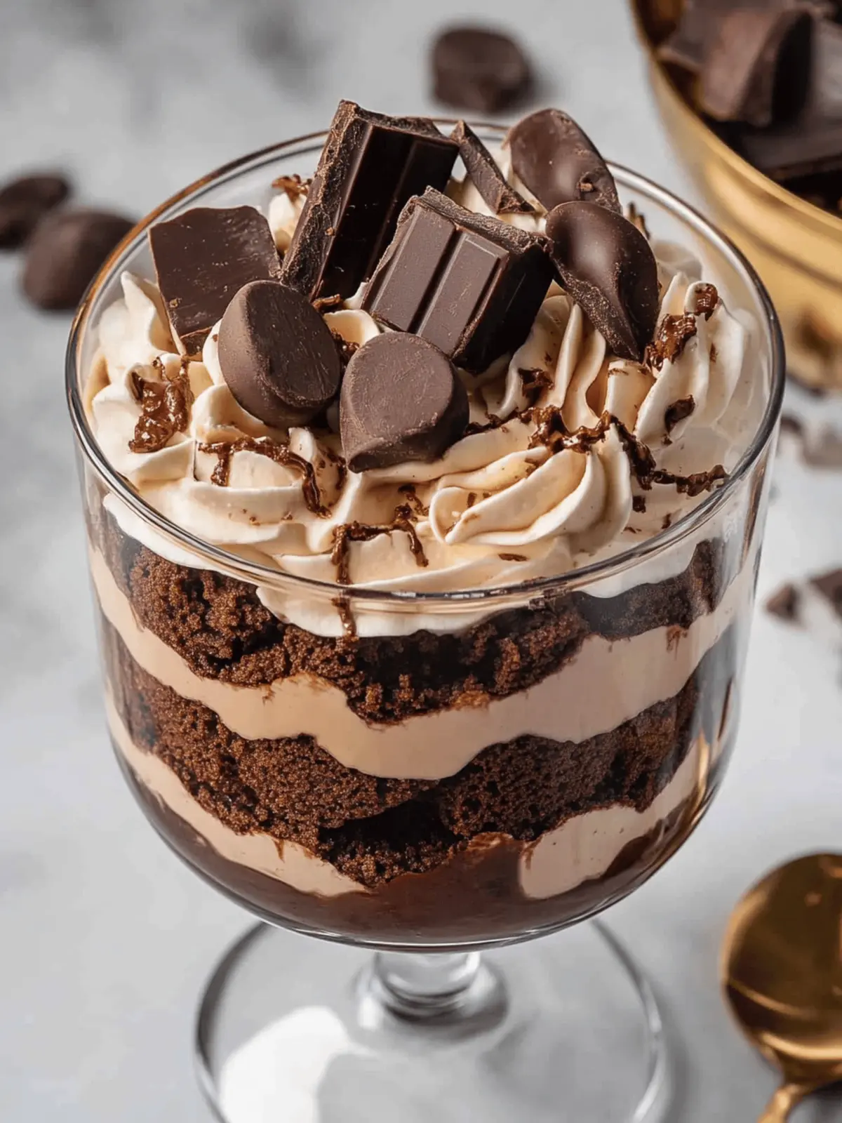 Decadent Chocolate Brownie Mocha Trifle You'll Crave 3 Chocolate Brownie Mocha Trifle