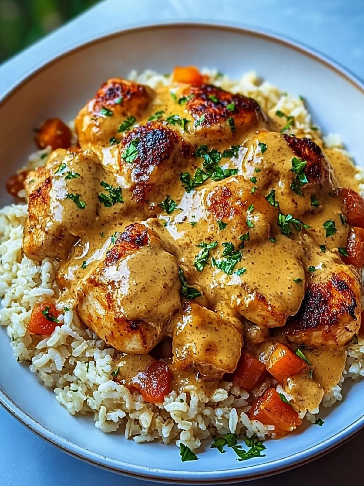 Delicious Smothered Chicken and Rice in Creamy Sauce Bliss 4 Smothered Chicken and Rice