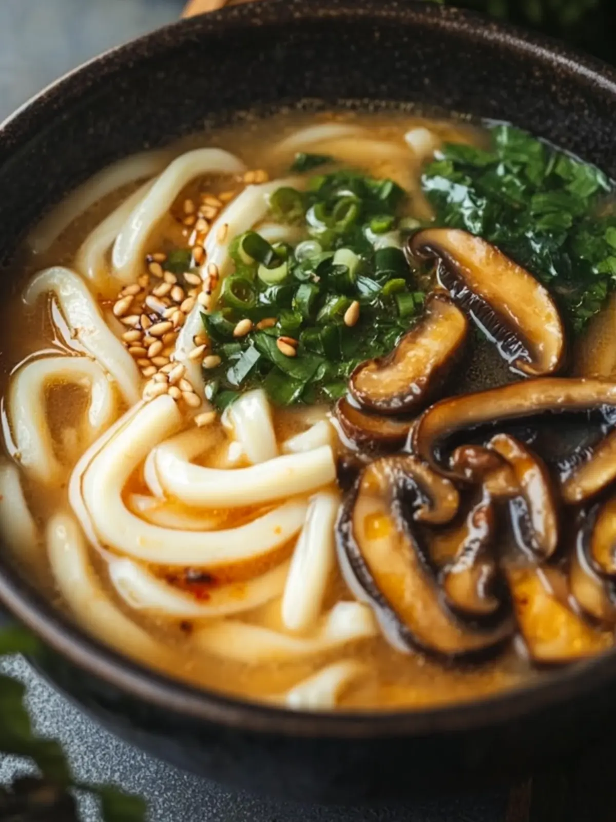 Miso Udon Noodle Soup with Teriyaki Mushrooms To Warm Your Soul 4 Miso Udon Noodle Soup with Teriyaki Mushrooms