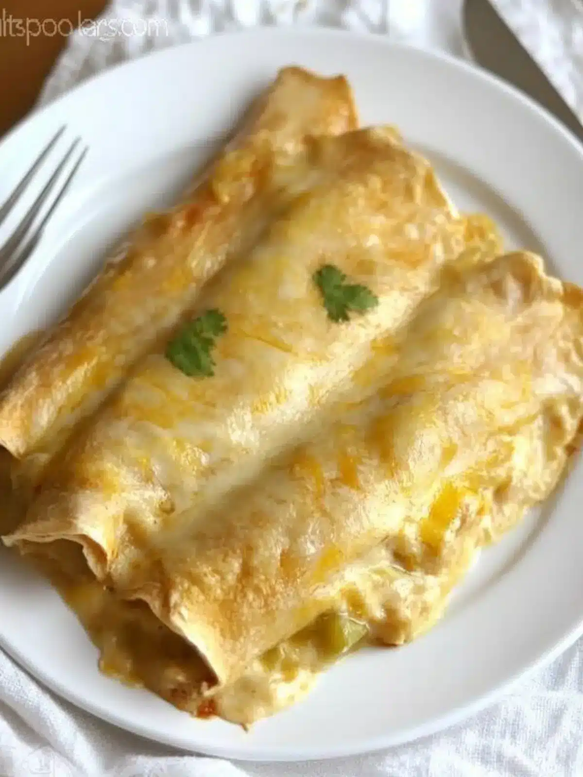 Irresistible Easy Creamy White Chicken Enchiladas Recipe 3 Easy Creamy White Chicken Enchiladas