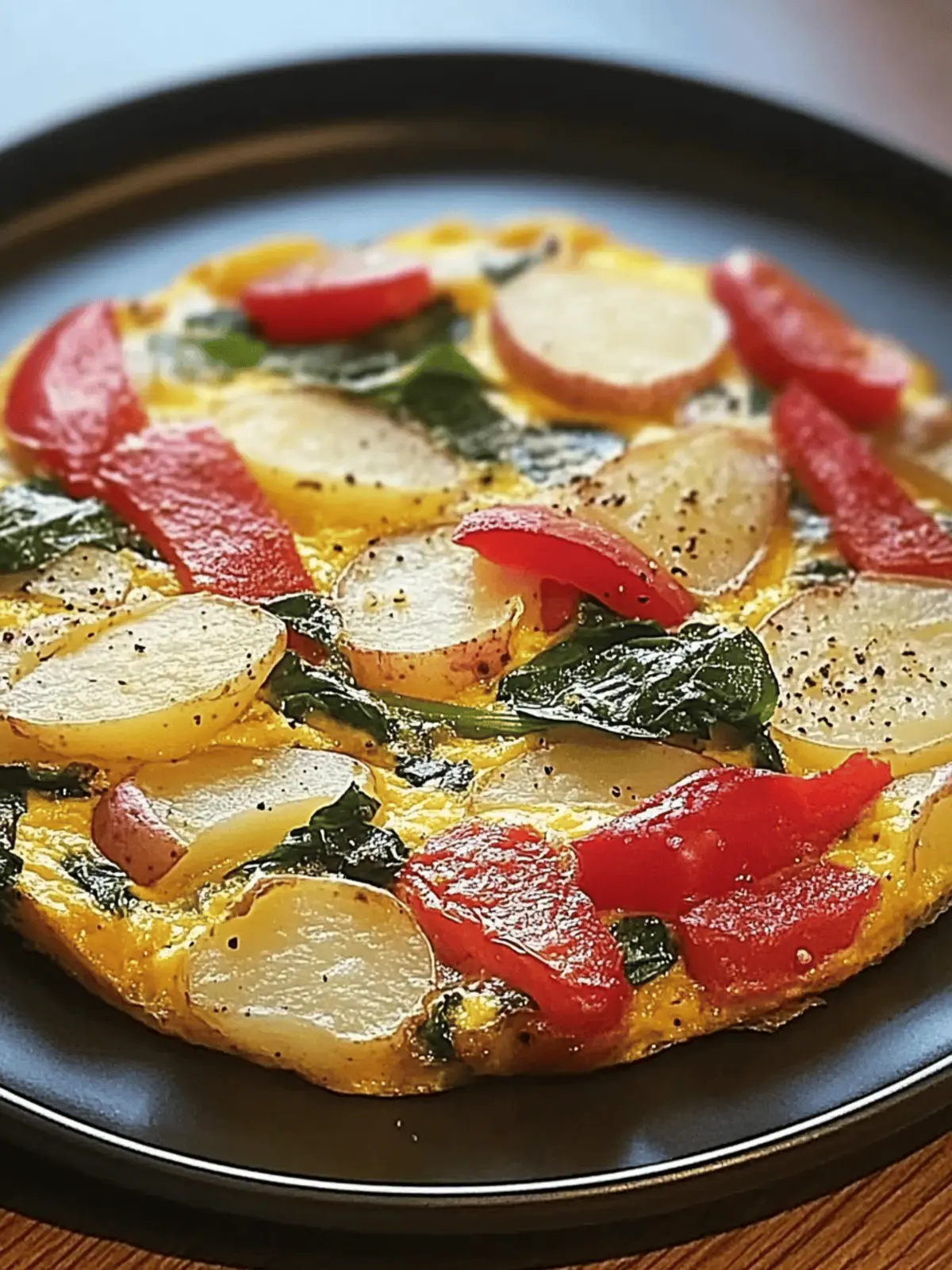 Delicious Frittata with Potatoes, Red Peppers, and Spinach Magic 4 Frittata with Potatoes, Red Peppers, and Spinach