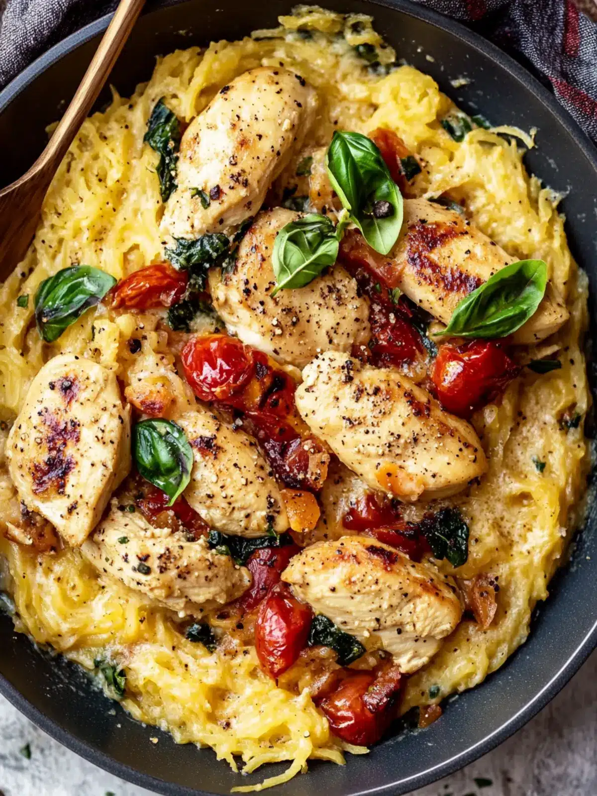 Creamy Tuscan Chicken and Spaghetti Squash Delight 4 Tuscan Chicken and Spaghetti Squash