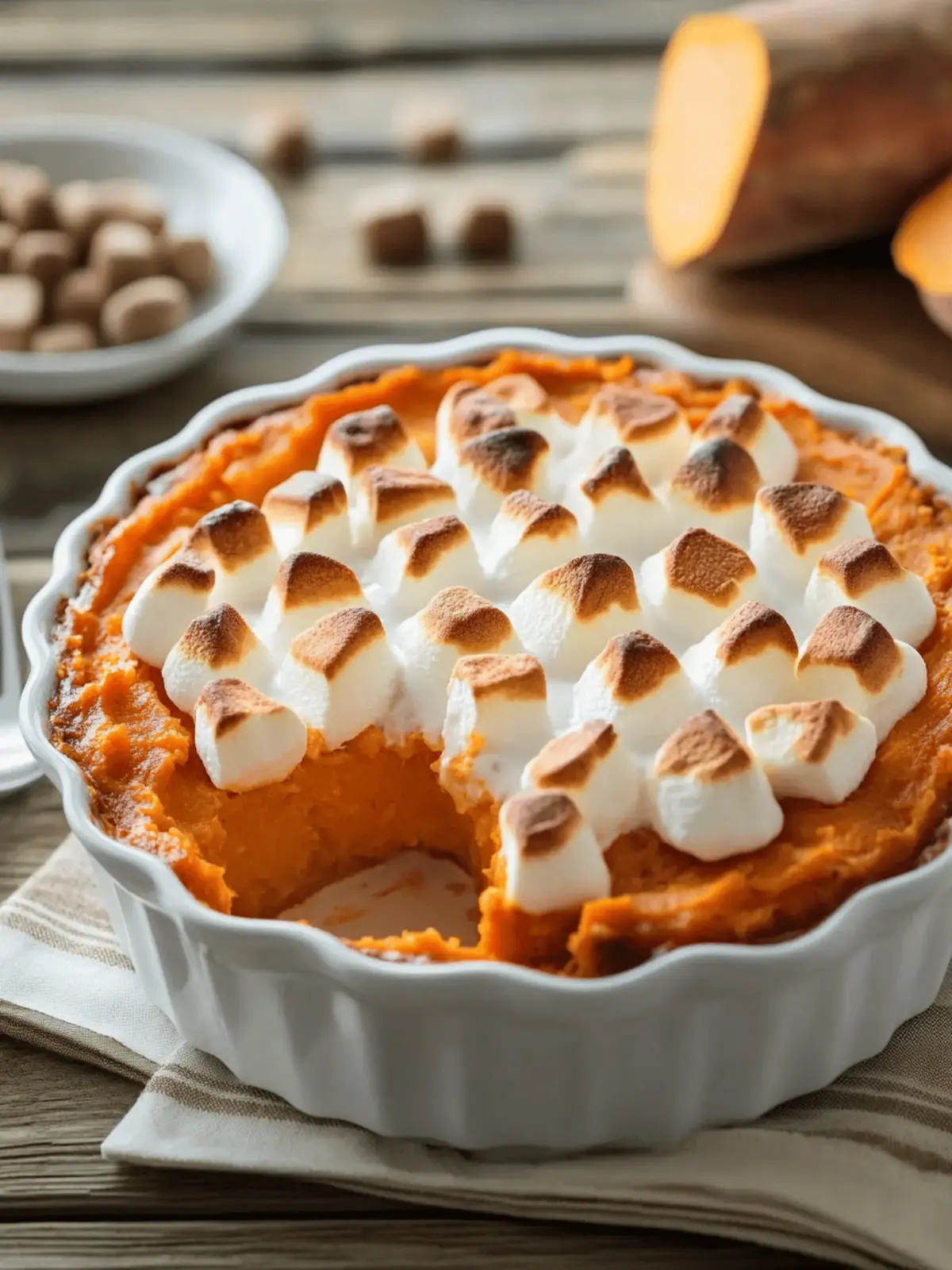 Deliciously Healthier Sweet Potato Casserole With Marshmallows 3 Healthier Sweet Potato Casserole With Marshmallows