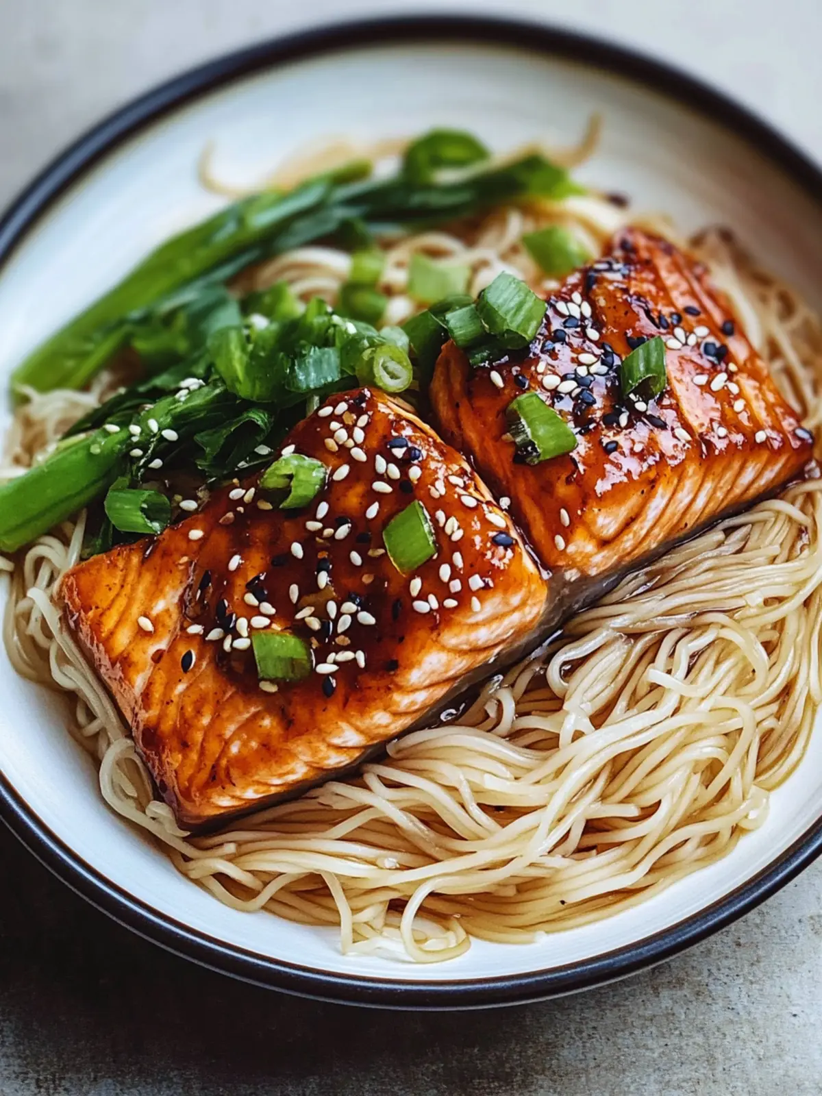 Teriyaki Salmon with Rice Noodles: A Flavorful Delight! 4 Teriyaki Salmon with Rice Noodles