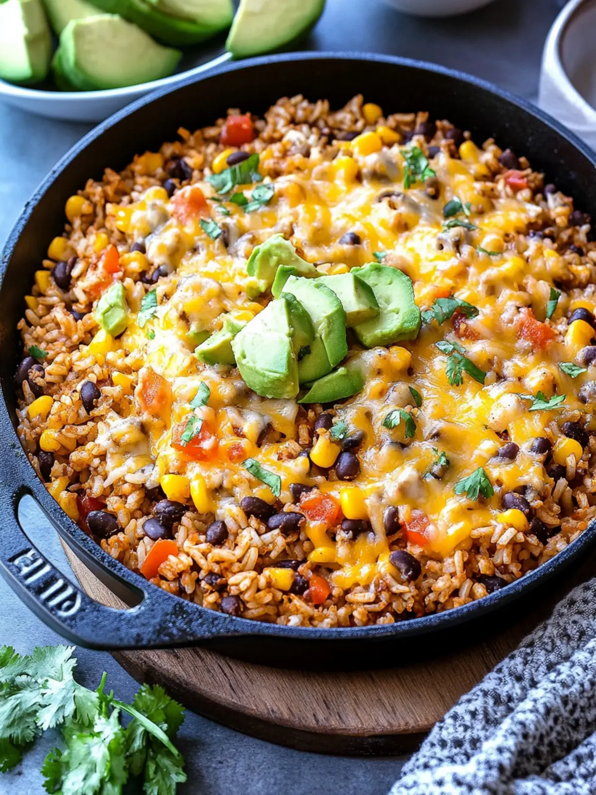 Cheesy Taco Rice Skillet: Quick Dinner Delight in One Pan 4 Cheesy Taco Rice Skillet
