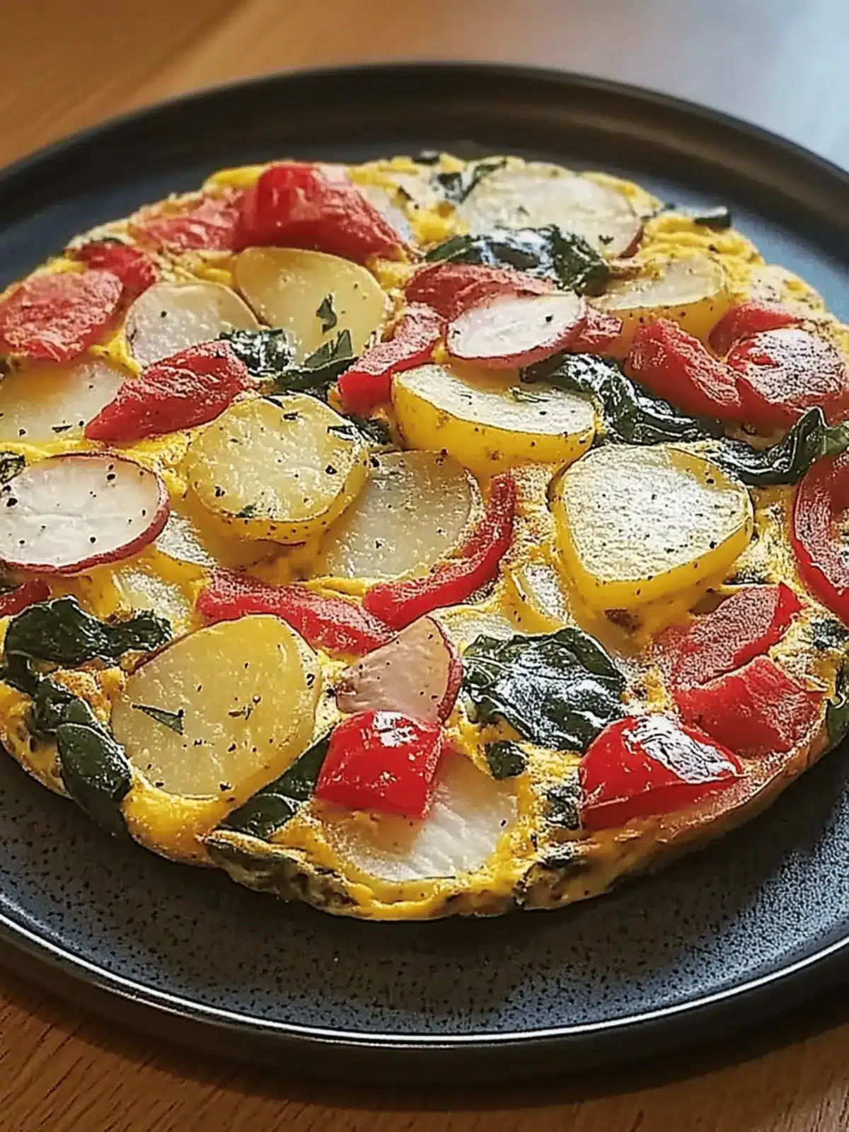 Delicious Frittata with Potatoes, Red Peppers, and Spinach Magic 2 Frittata with Potatoes, Red Peppers, and Spinach