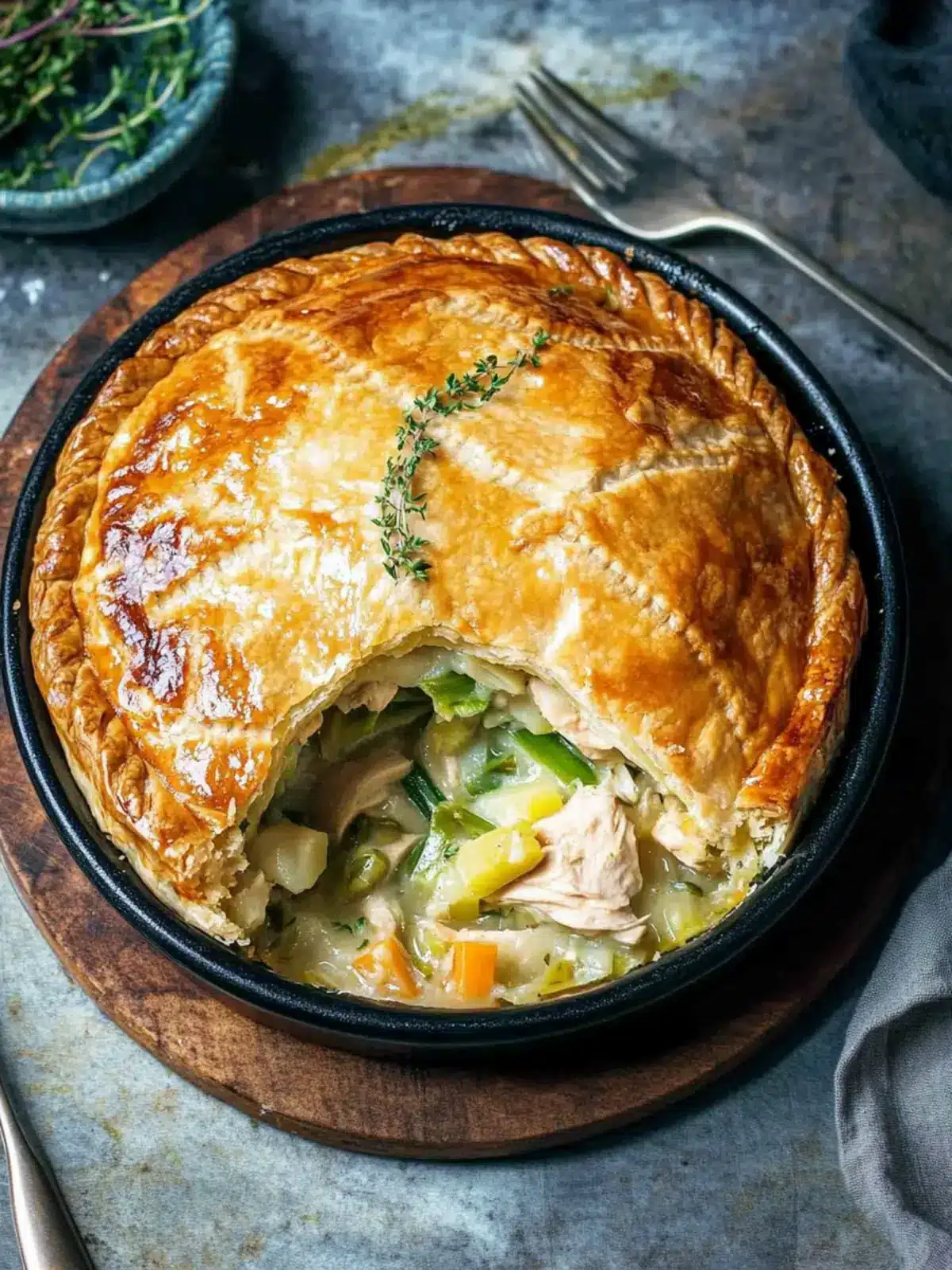 Savory Chicken Leek and Thyme Pie for Cozy Nights 4 Chicken Leek and Thyme Pie