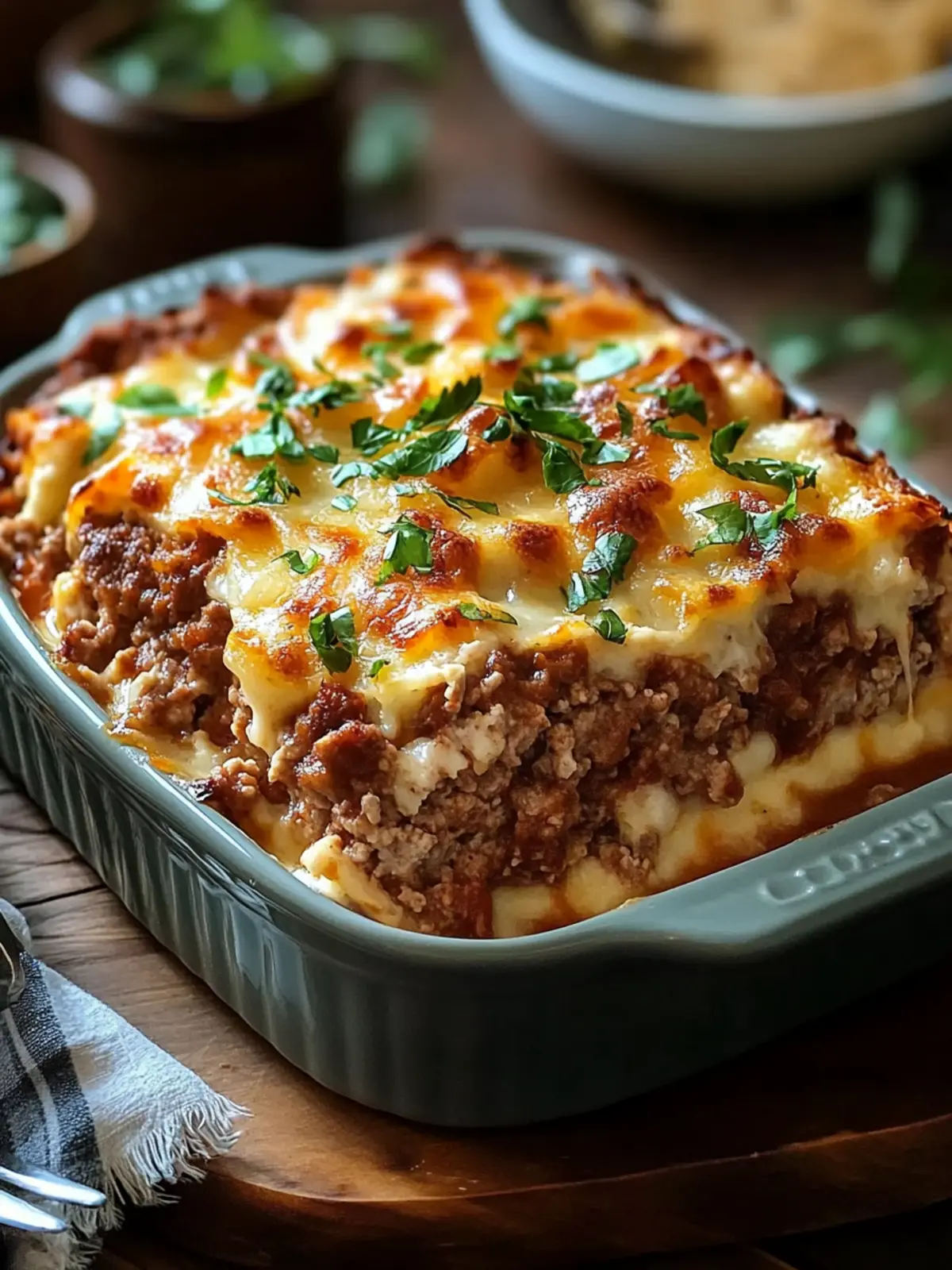 Loaded Meatloaf Casserole with Cheesy Mashed Potato Bliss 2 Loaded Meatloaf Casserole