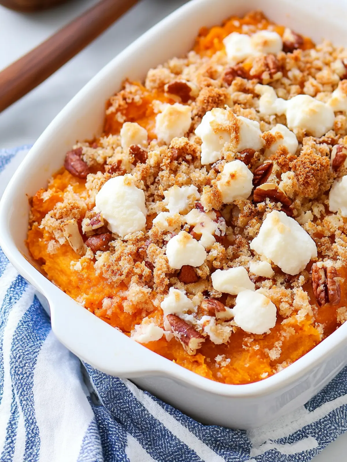 Deliciously Cozy Sweet Potato Casserole with Marshmallow Topping 3 Sweet Potato Casserole