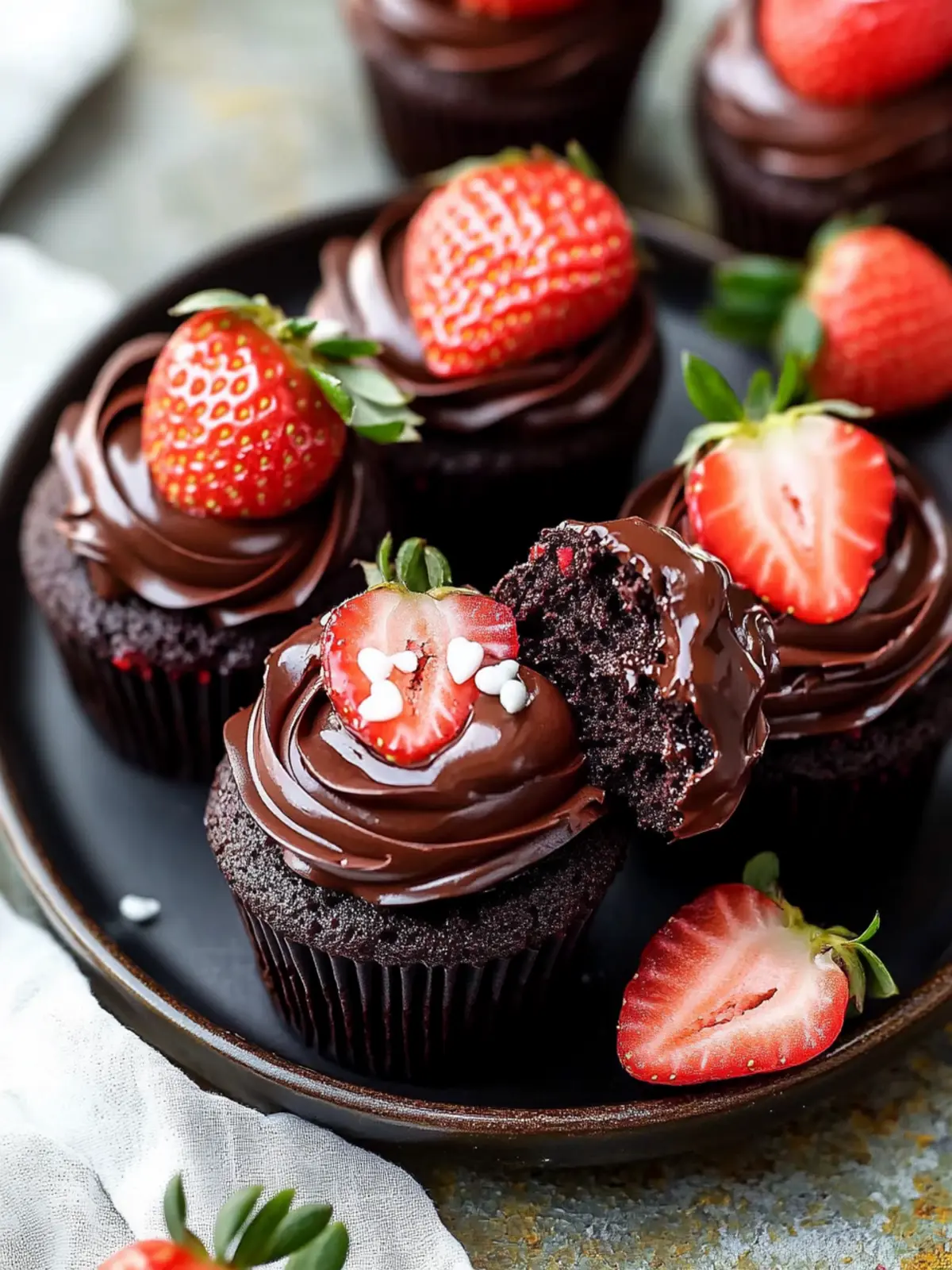 Decadent Chocolate Covered Strawberry Cupcakes You ll Love 4 Chocolate Covered Strawberry Cupcakes