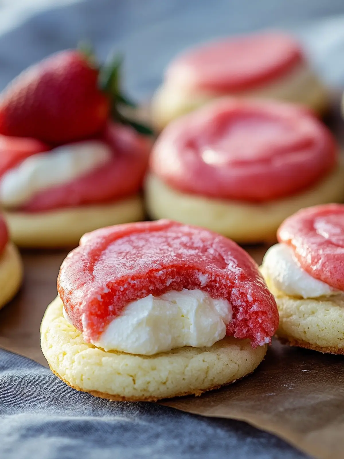 Delicious Strawberry Cheesecake Cookies You'll Love to Bake 3 Strawberry Cheesecake Cookies