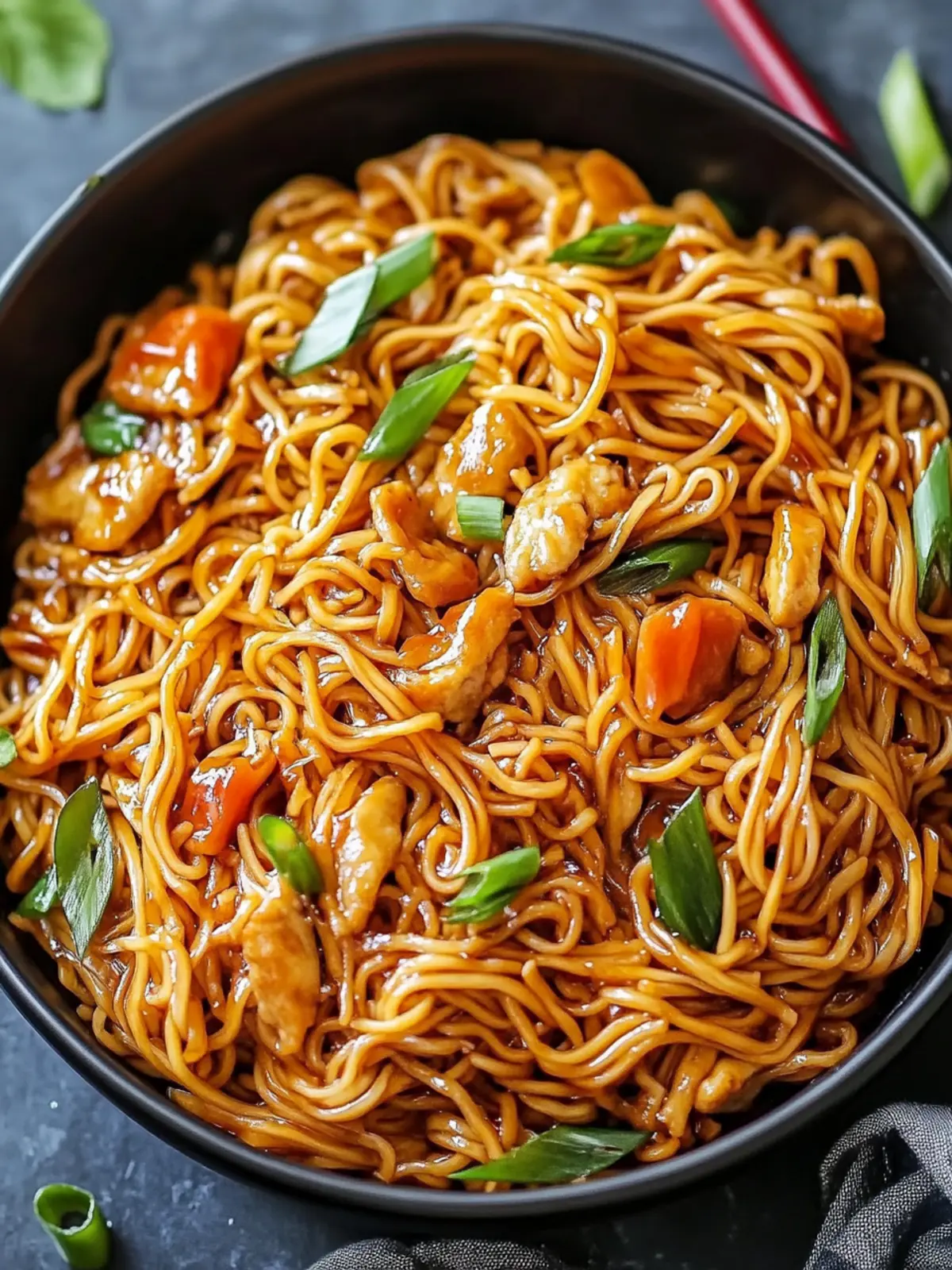 Savory Yakisoba Noodles: Quick Chicken Stir-Fry Delight 2 Savory Yakisoba Noodles