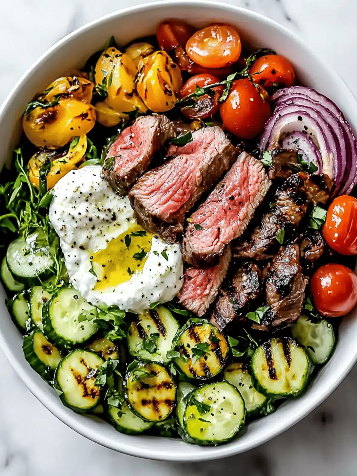 Mediterranean Steak Bowl: Flavorful Meal in 30 Minutes 4 Mediterranean Steak Bowl
