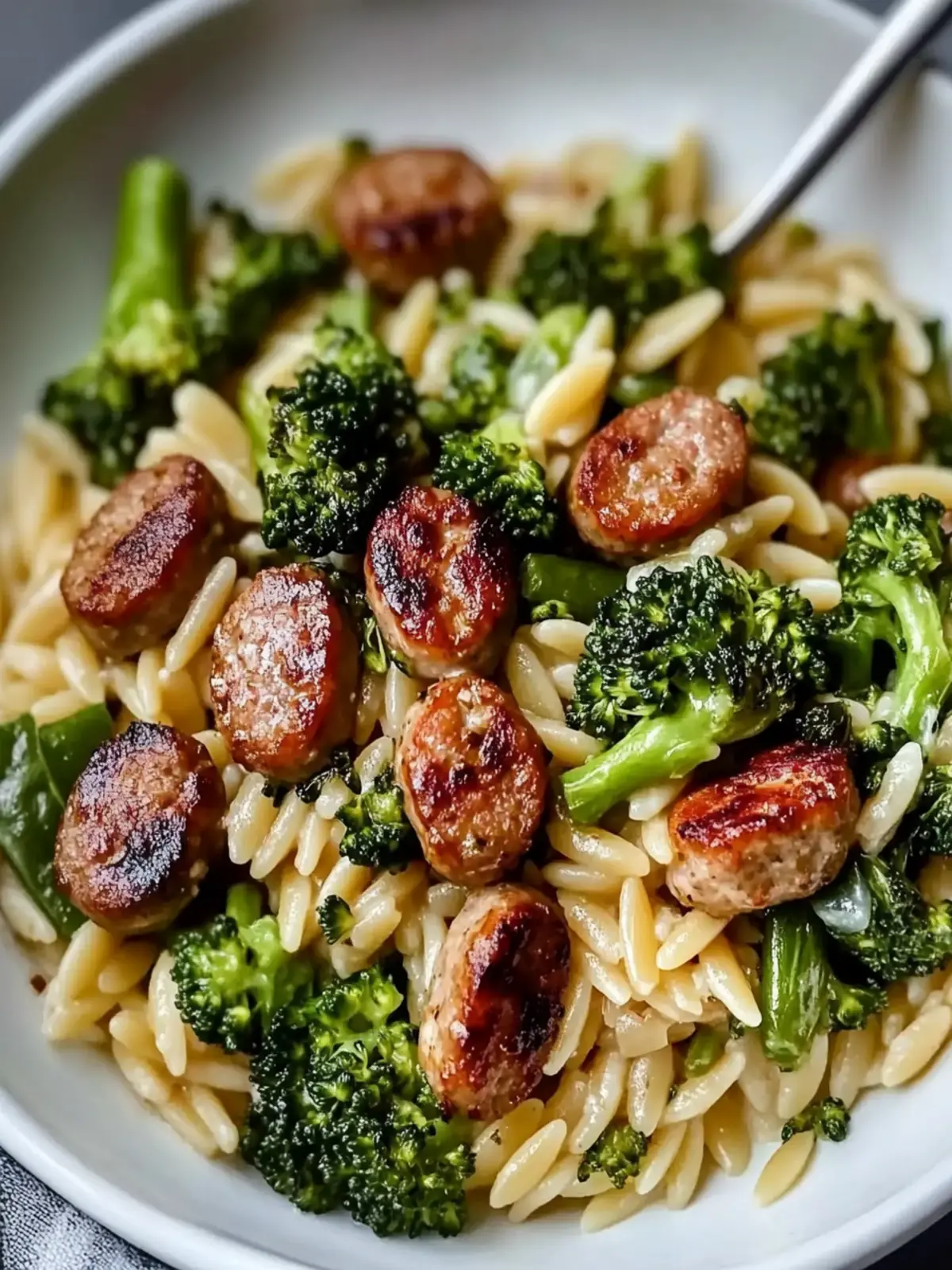 Delicious Chicken Sausage and Broccoli Orzo in 20 Minutes 4 Chicken Sausage and Broccoli Orzo