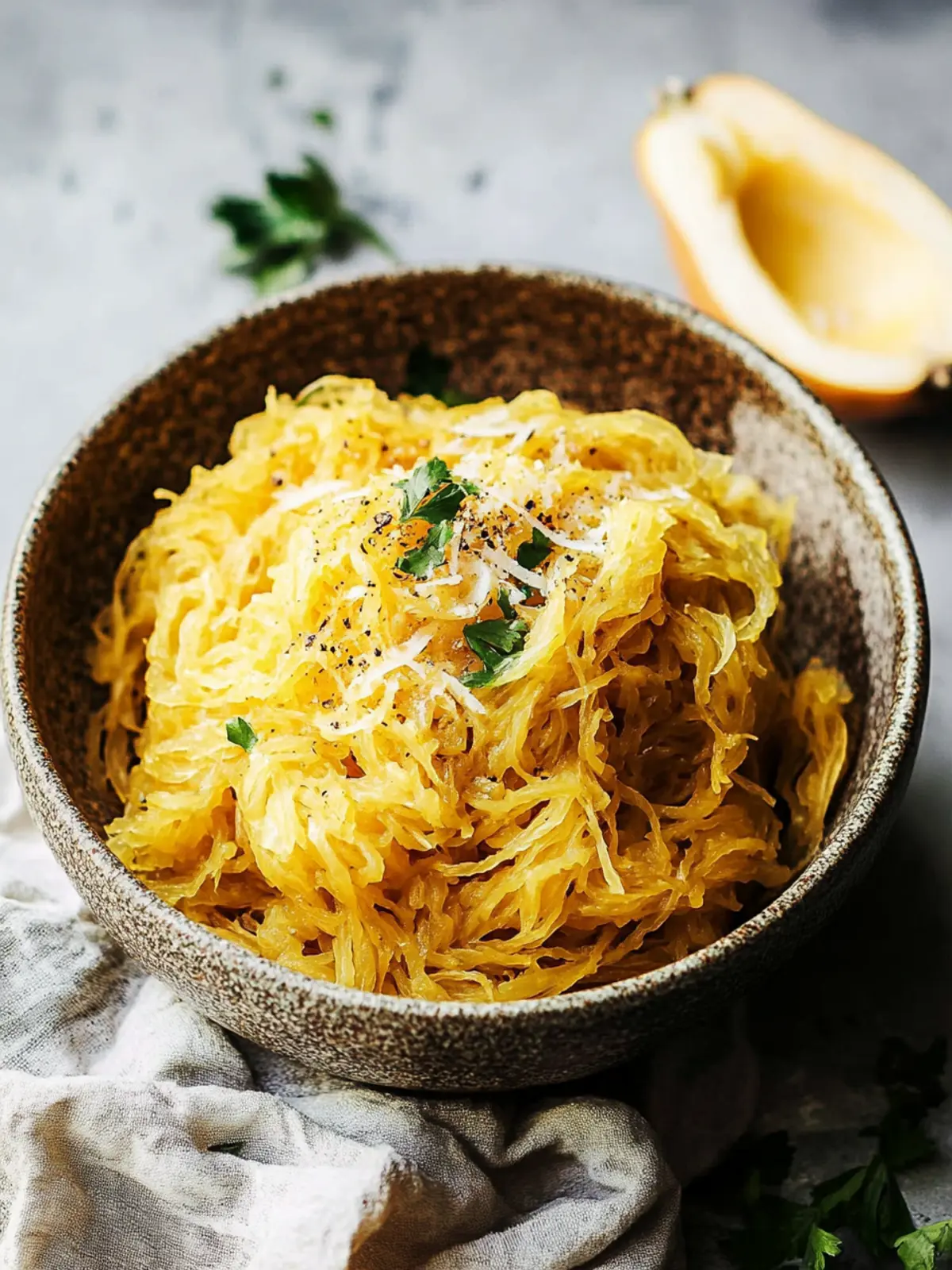 Spicy Spaghetti Squash Noodles in Creamy Coconut Sauce 2 Spicy Spaghetti Squash Noodles