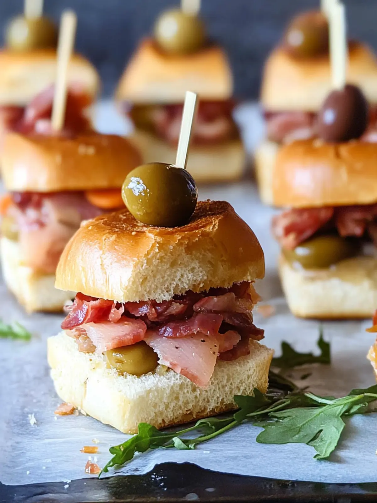 Mini Muffuletta Sliders with Homemade Olive Salad Spread Magic 4 Mini Muffuletta Sliders with Homemade Olive Salad Spread