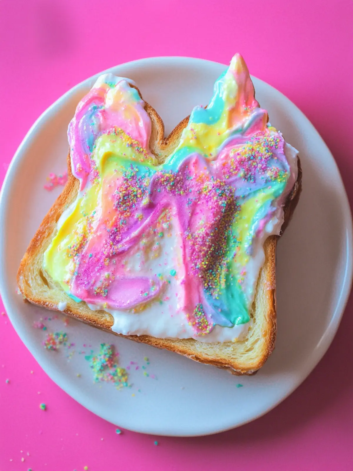 Colorful Breakfast Unicorn Toast for a Magical Morning! 2 Breakfast Unicorn Toast