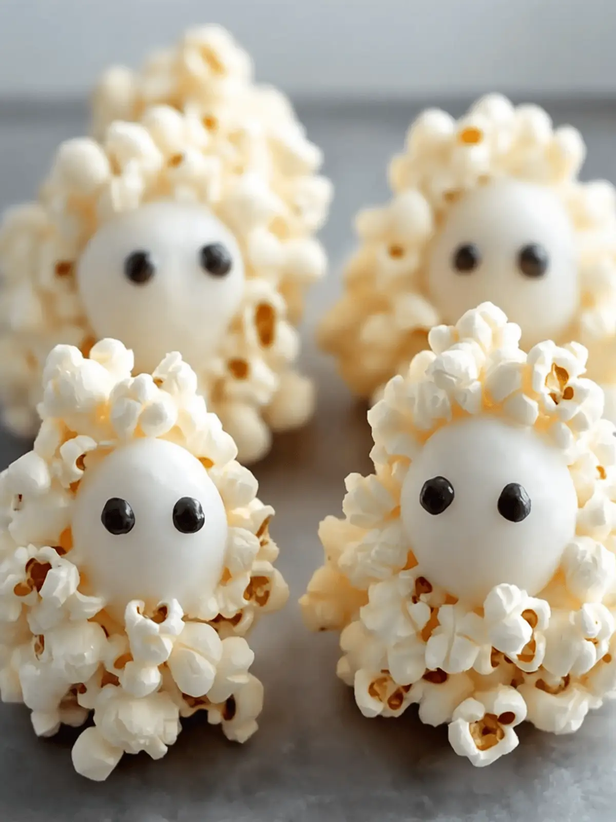 Delicious Ghost Popcorn Balls: Fun Halloween Treats to Make 4 Ghost Popcorn Balls