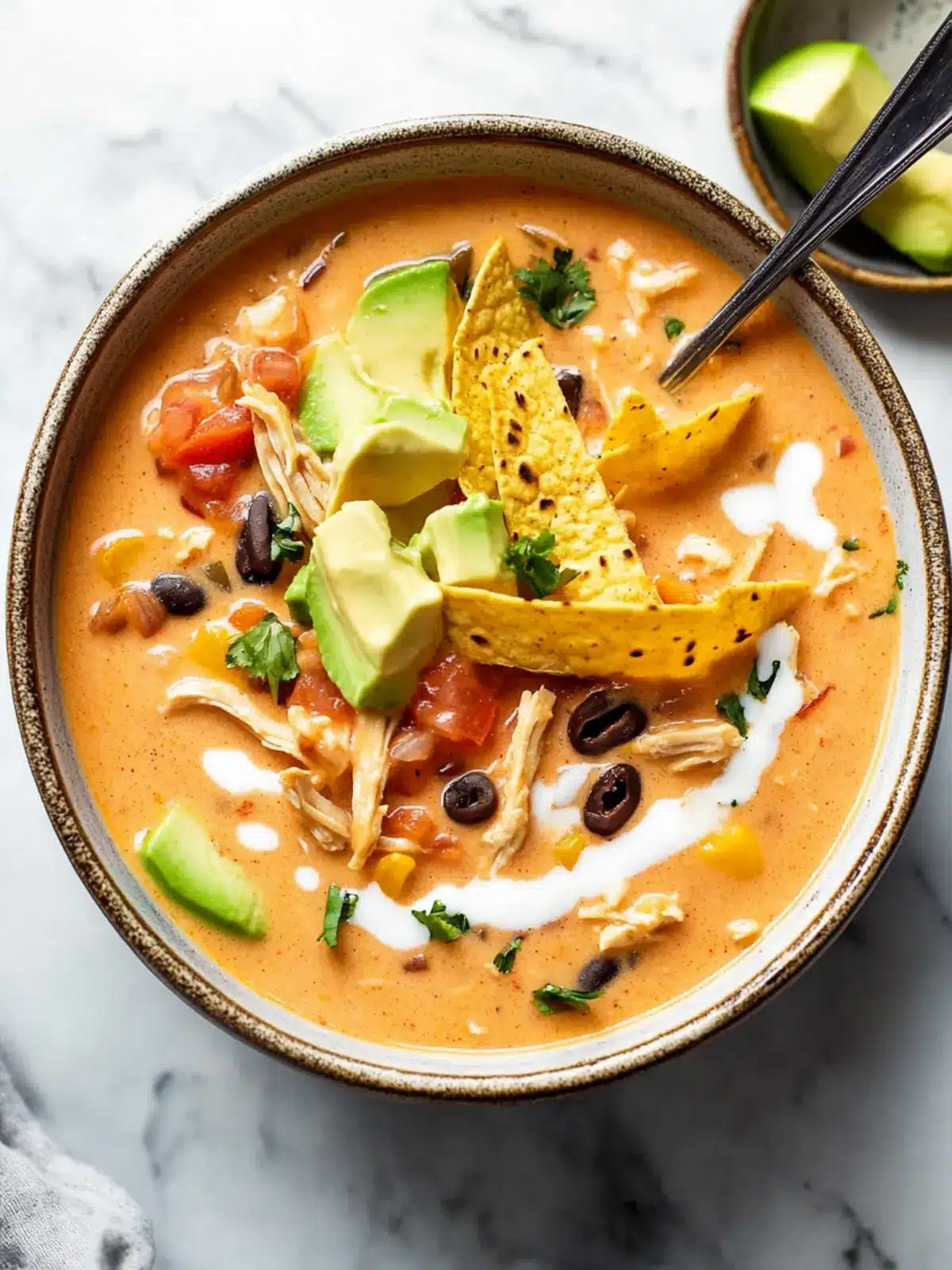 Deliciously Cozy Creamy Chicken Tortilla Soup Recipe 4 Creamy Chicken Tortilla Soup