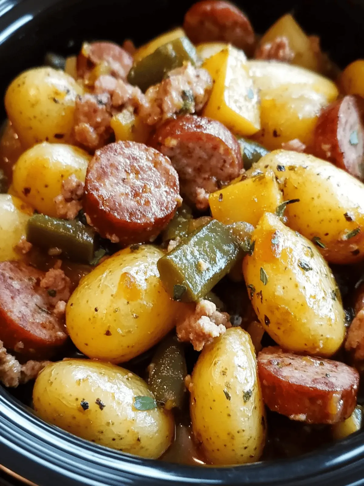 Crock Pot Swamp Potatoes with Sausage & Veggies for Cozy Nights 3 Crock Pot Swamp Potatoes with Sausage & Veggies