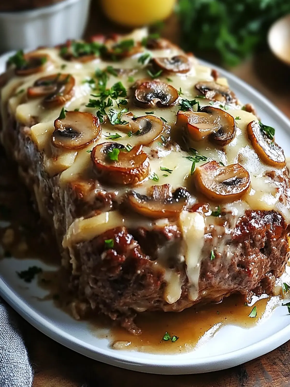 Savory Mushroom Swiss Cheese Meatloaf for Comfort Food Lovers 4 Mushroom Swiss Cheese Meatloaf