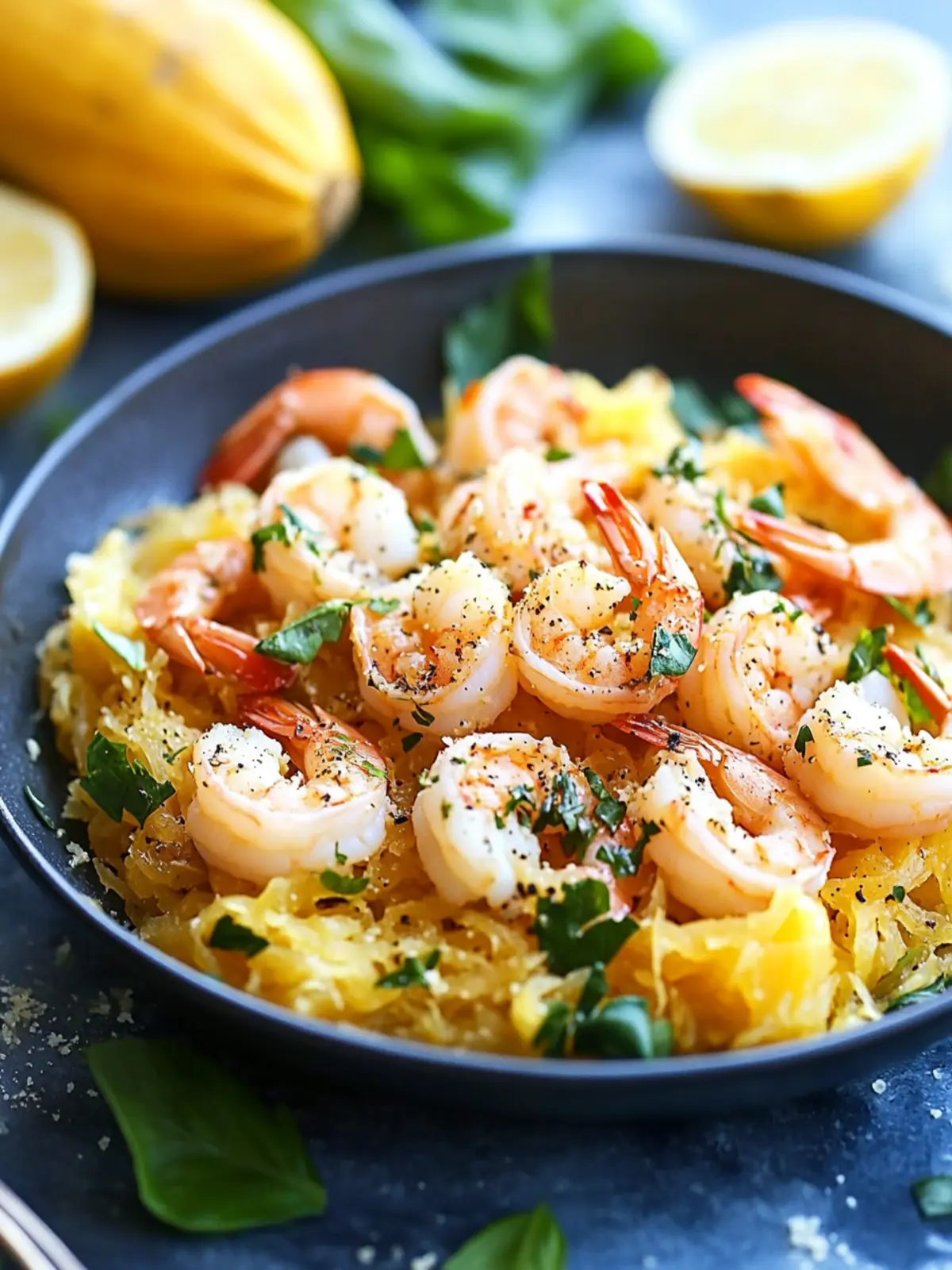 Savor Shrimp Scampi Spaghetti Squash in Under 40 Minutes 4 Shrimp Scampi Spaghetti Squash