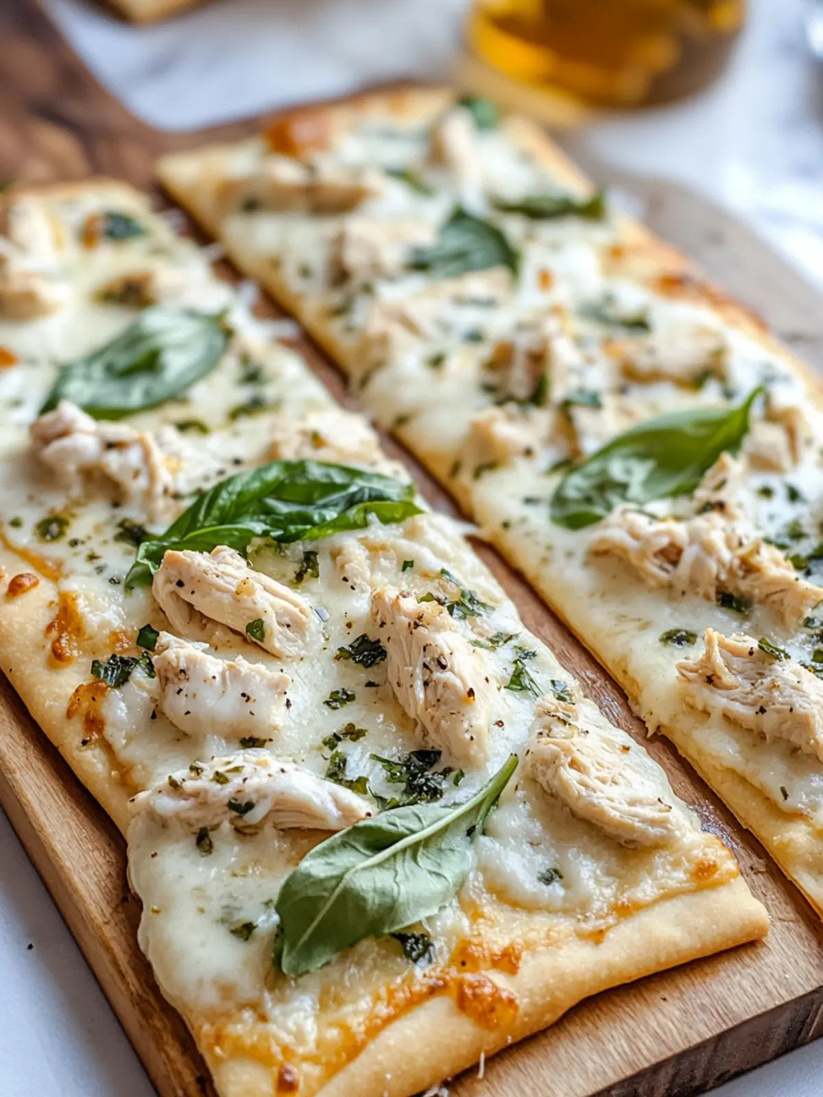 Savor Easy Chicken Alfredo Flatbread in 15 Minutes 3 Chicken Alfredo Flatbread