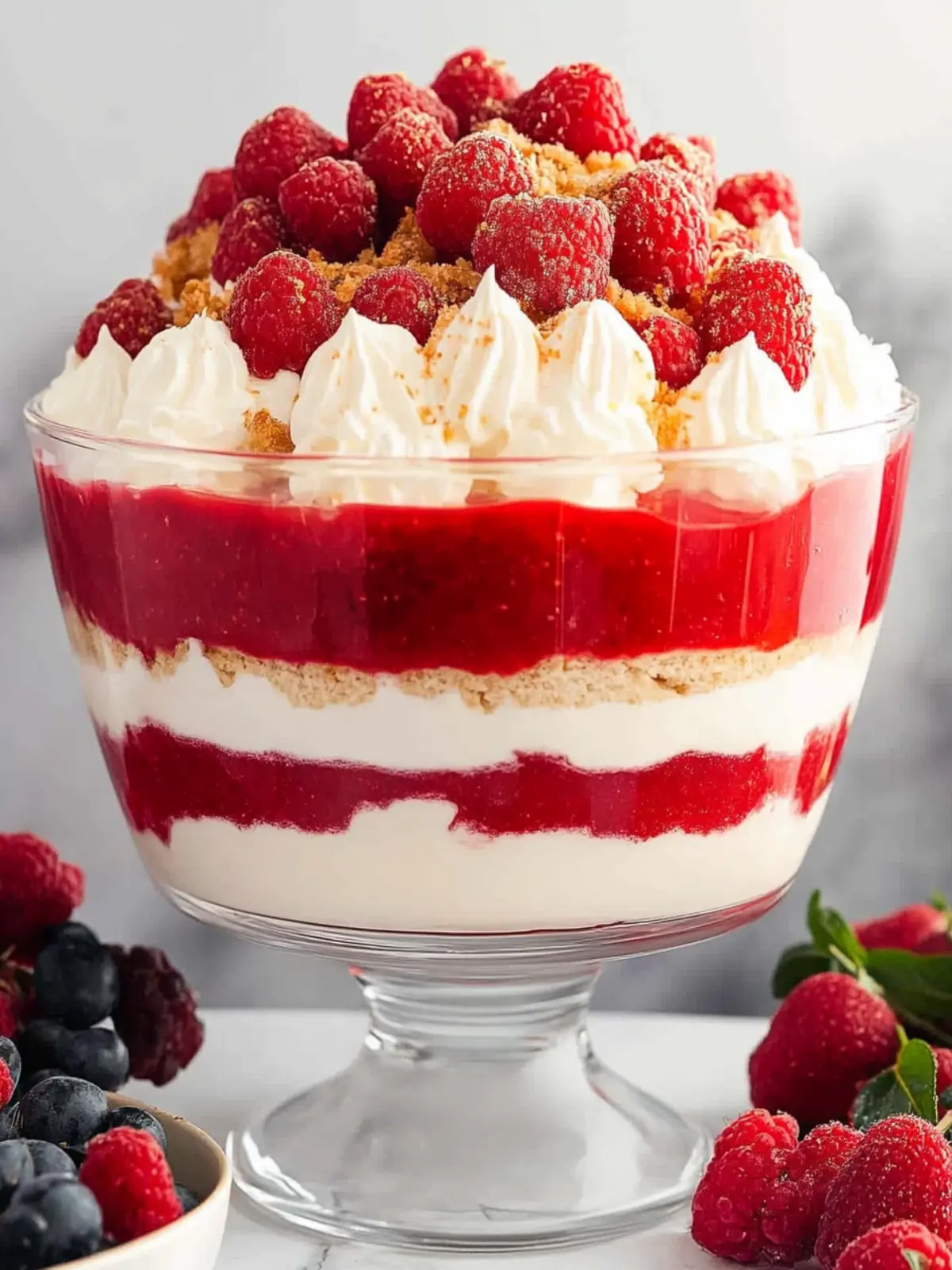 Delicious Christmas Trifle with Strawberries and Raspberries 2 Christmas Trifle