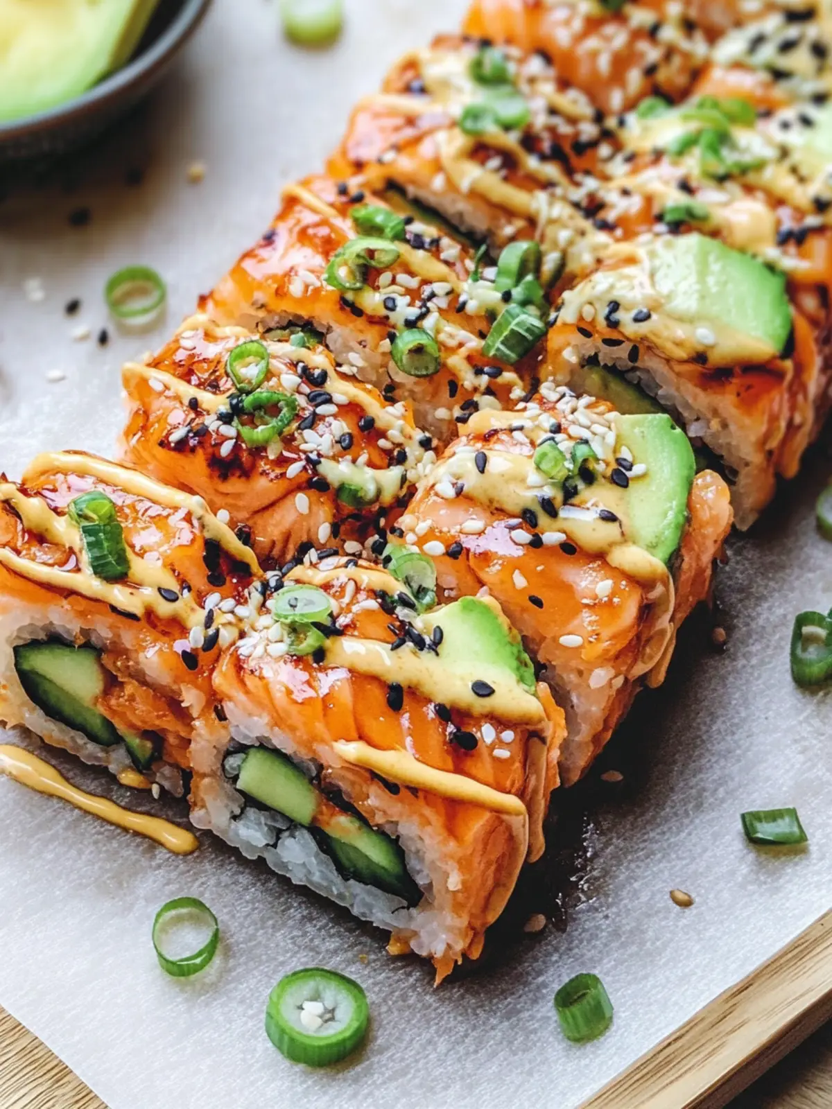 Spicy Salmon Sushi Bake: A Flavorful Twist on Tradition 3 Spicy Salmon Sushi Bake