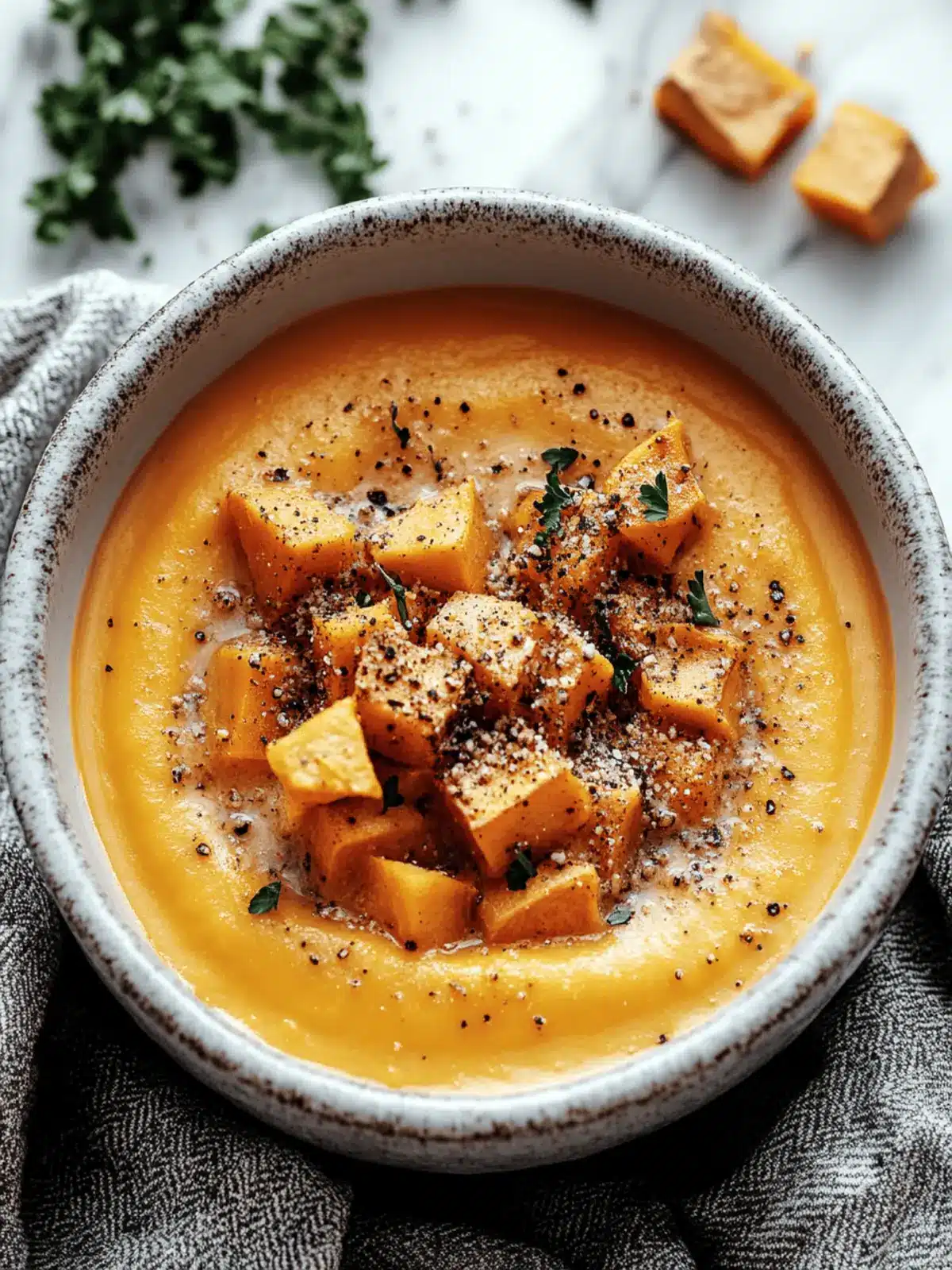 Hearty Spicy Butternut Squash and Sweet Potato Soup Delight 2 Spicy Butternut Squash and Sweet Potato Soup