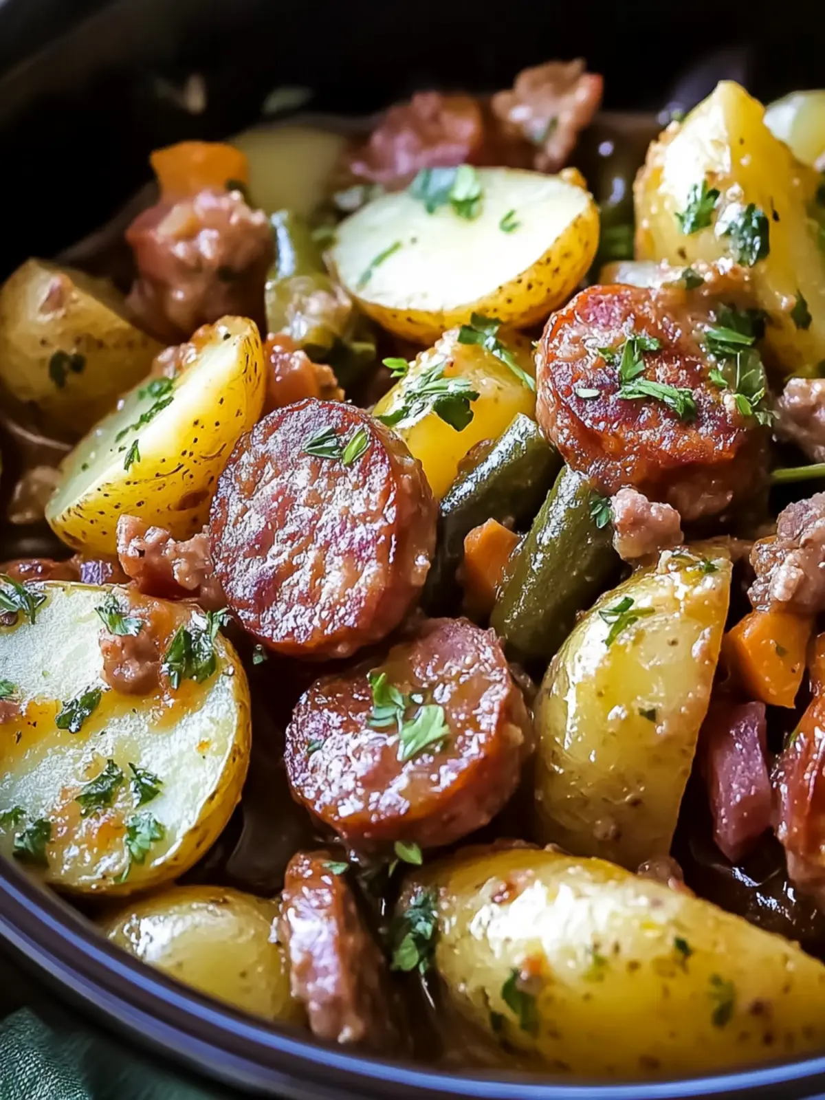 Savory Crock Pot Swamp Potatoes with Sausage & Veggies Delight 4 Crock Pot Swamp Potatoes with Sausage & Veggies