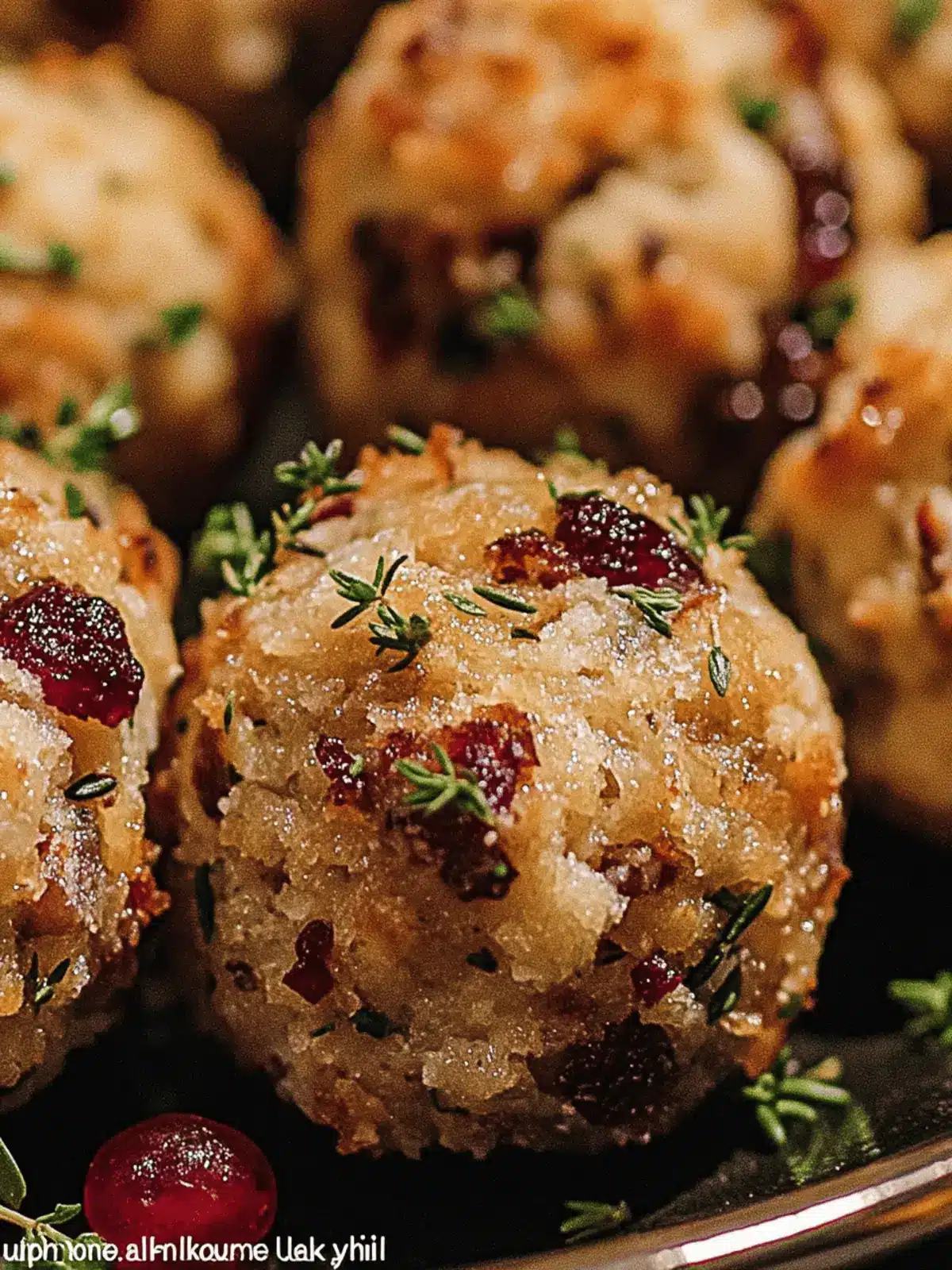 Cranberry Turkey Stuffing Balls for Irresistible Holiday Joy 2 Cranberry Turkey Stuffing Balls