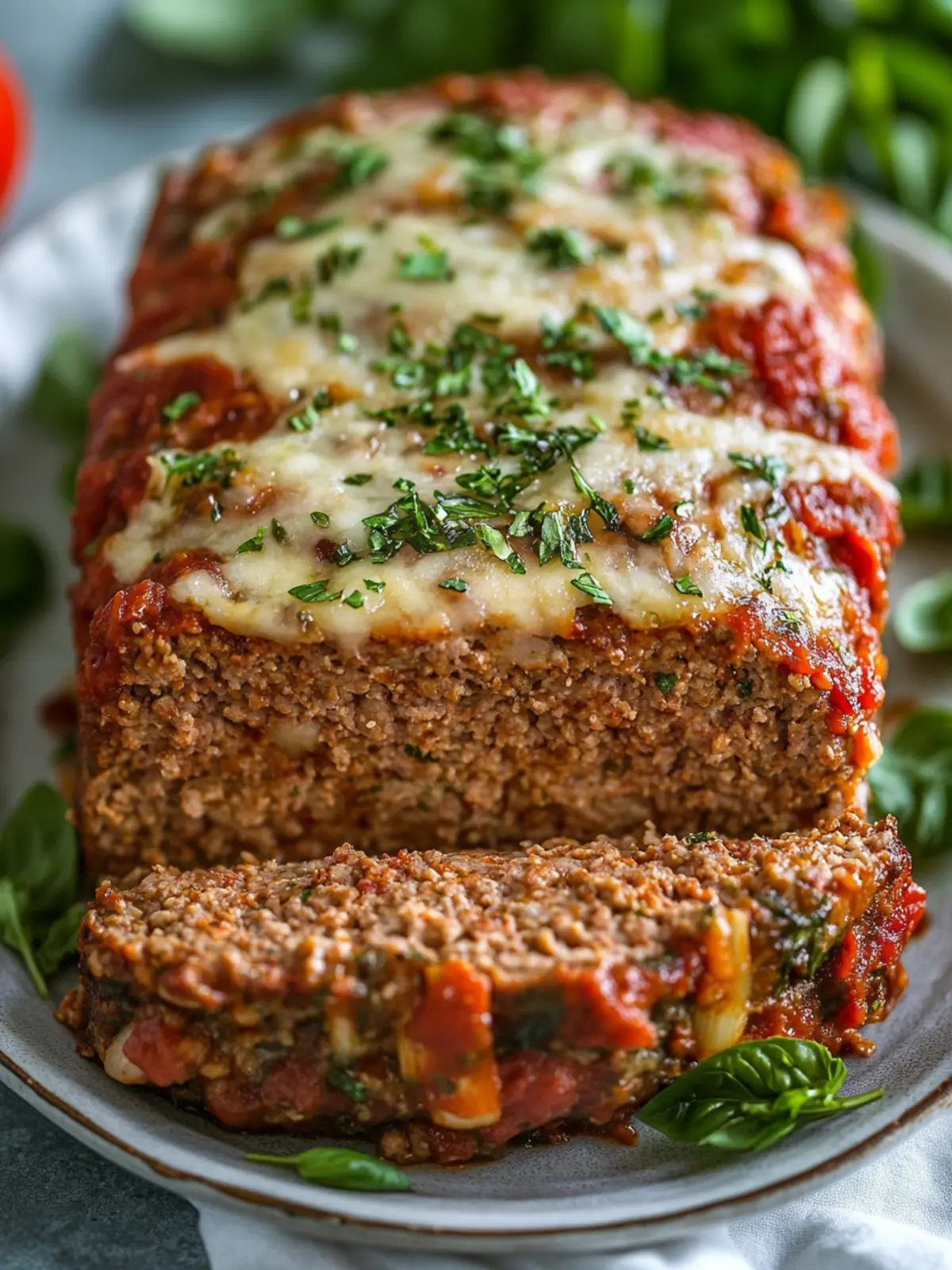 Savory Italian Meatloaf Loaded with Cheese and Herbs 2 Italian Meatloaf