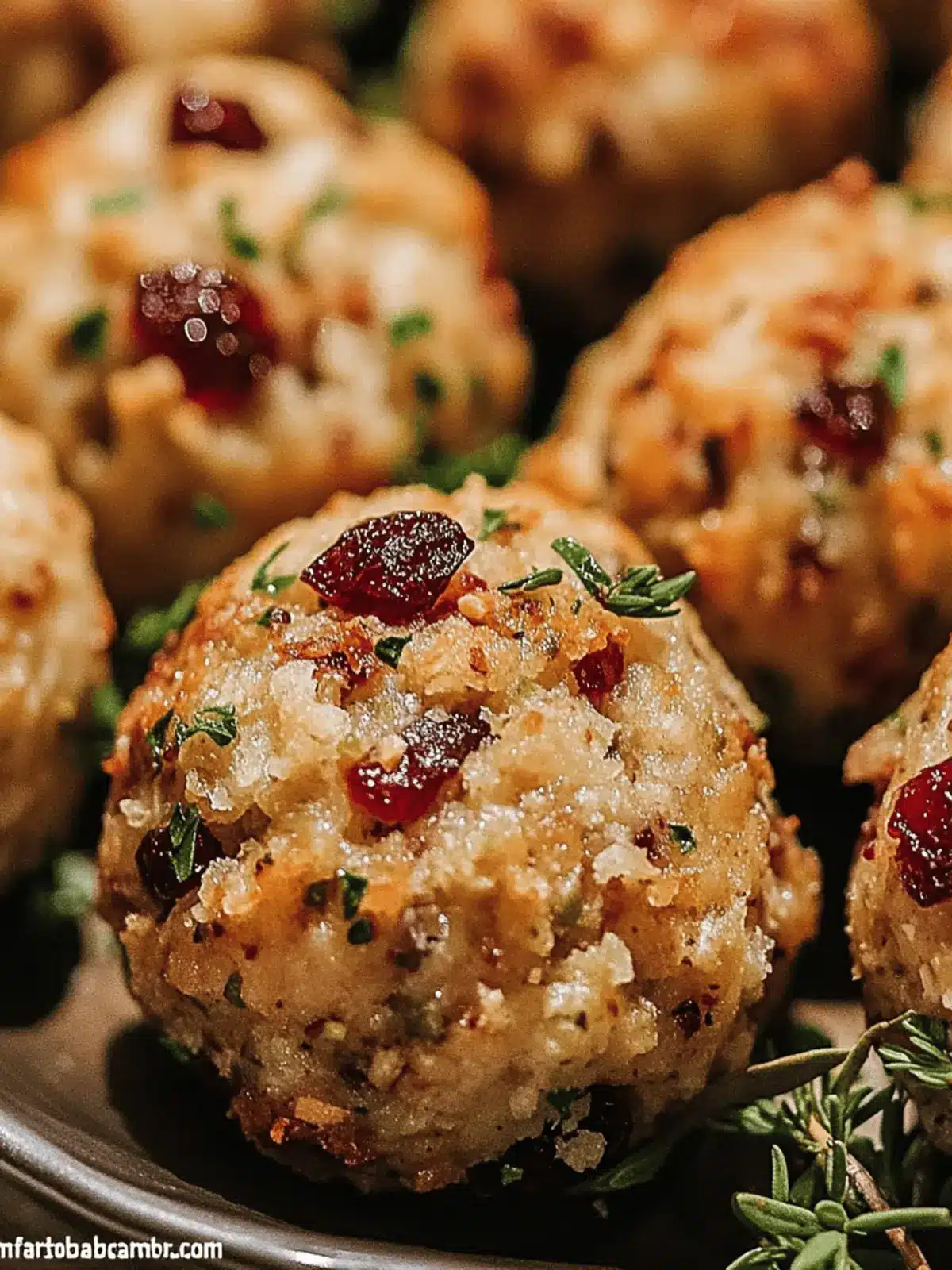 Cranberry Turkey Stuffing Balls for Irresistible Holiday Joy 3 Cranberry Turkey Stuffing Balls