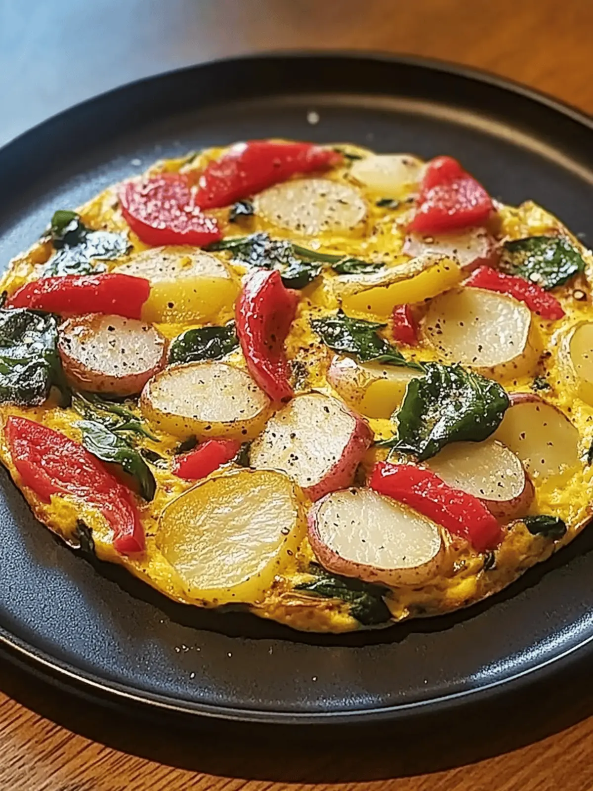 Delicious Frittata with Potatoes, Red Peppers, and Spinach Magic 3 Frittata with Potatoes, Red Peppers, and Spinach